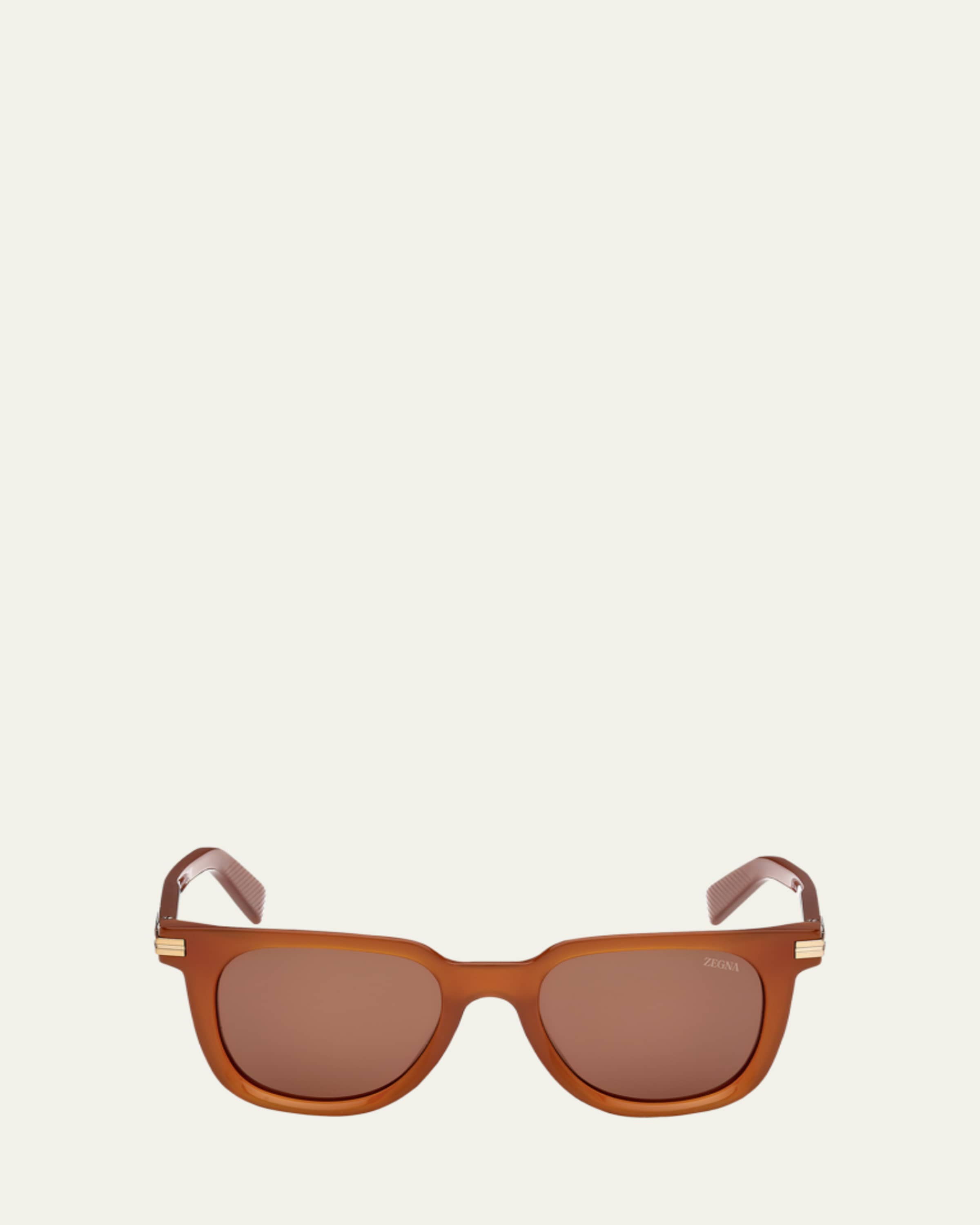 ZEGNA Men's Round Metal and Acetate Sunglasses - Bergdorf Goodman