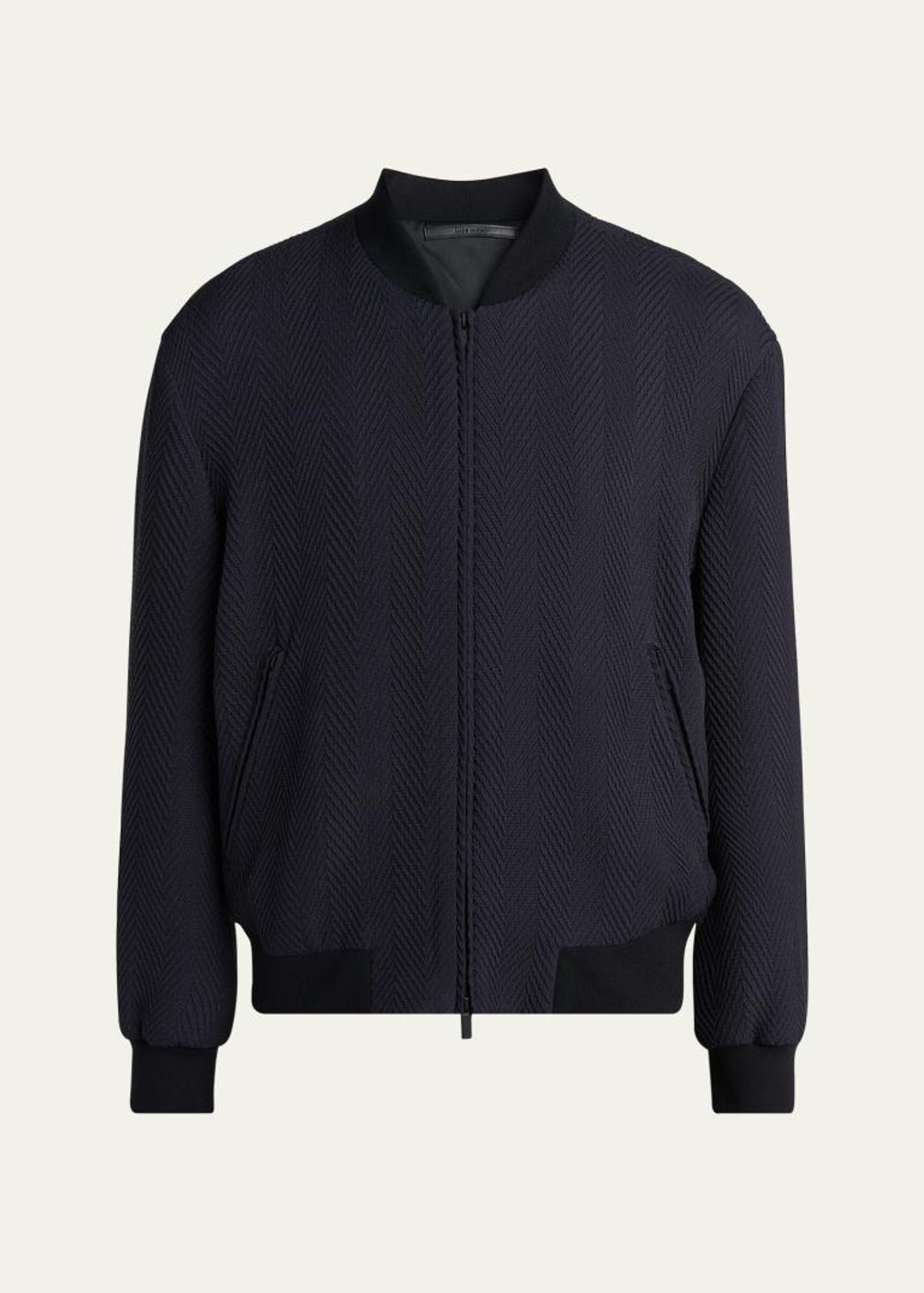 Giorgio Armani Men's Seersucker Full-Zip Bomber Jacket - Bergdorf
