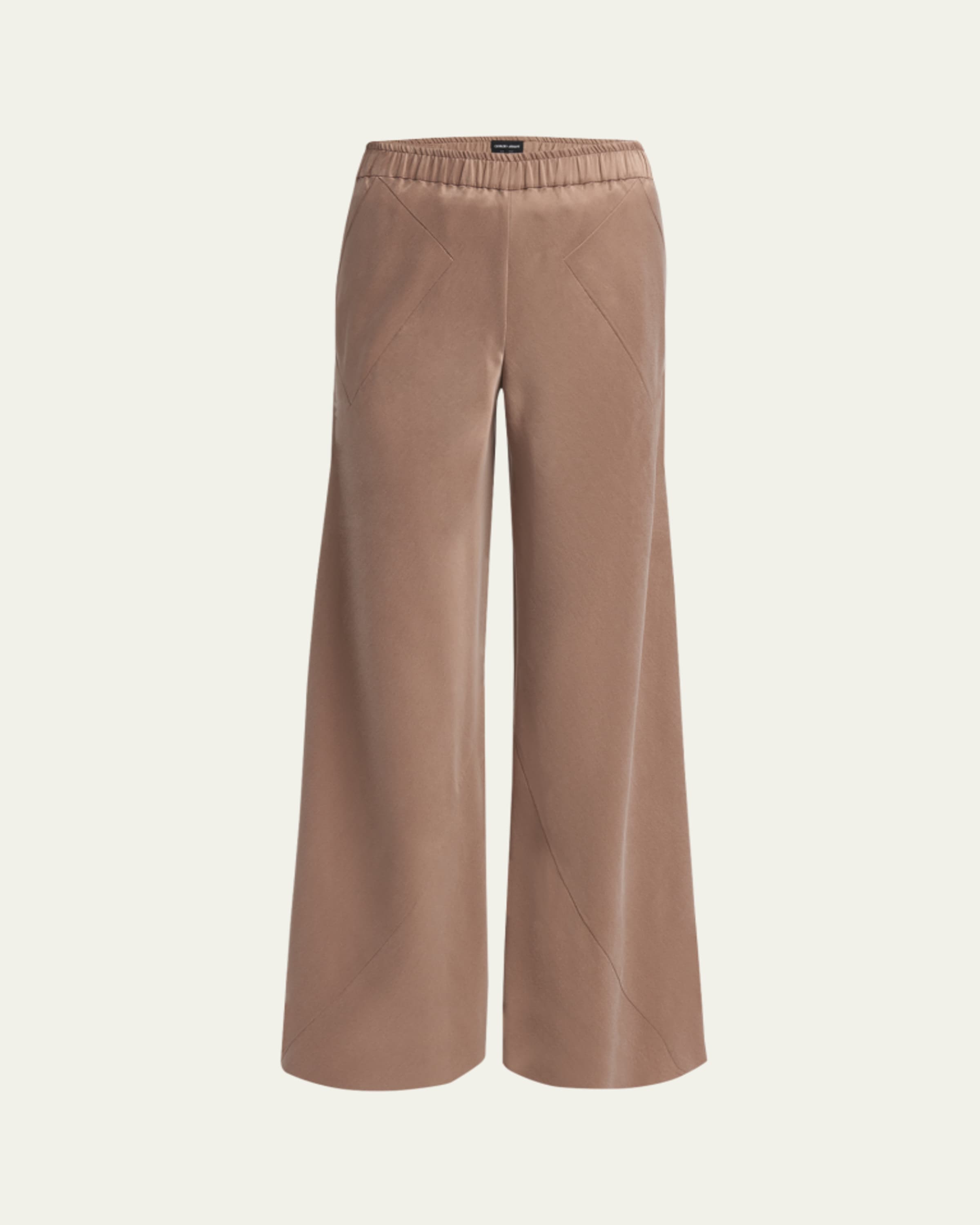 Giorgio Armani Washed Silk Pleated Trousers - Bergdorf Goodman