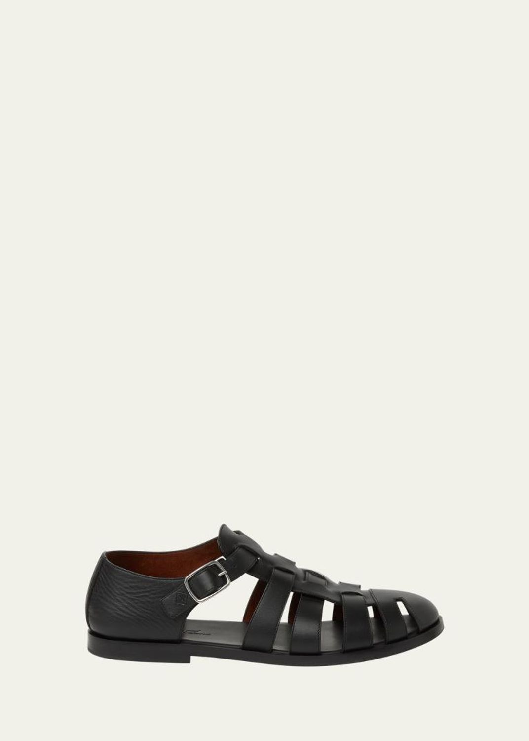 Prada 2X2301 Rubber Fisherman Sandals Brown Logo Cage Slingback Mens Shoes UK9.5 Prada Men main image 3