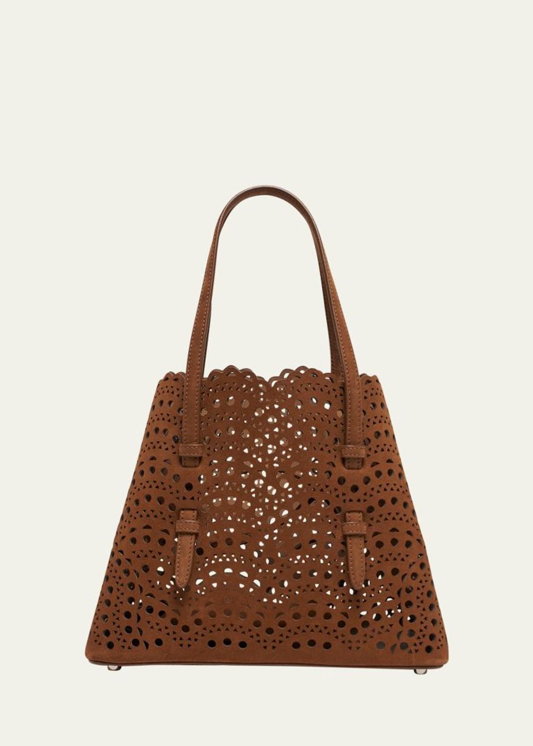 ALAÏA Mina 25 Tote Bag in Vienne Wave Perforated Leather
