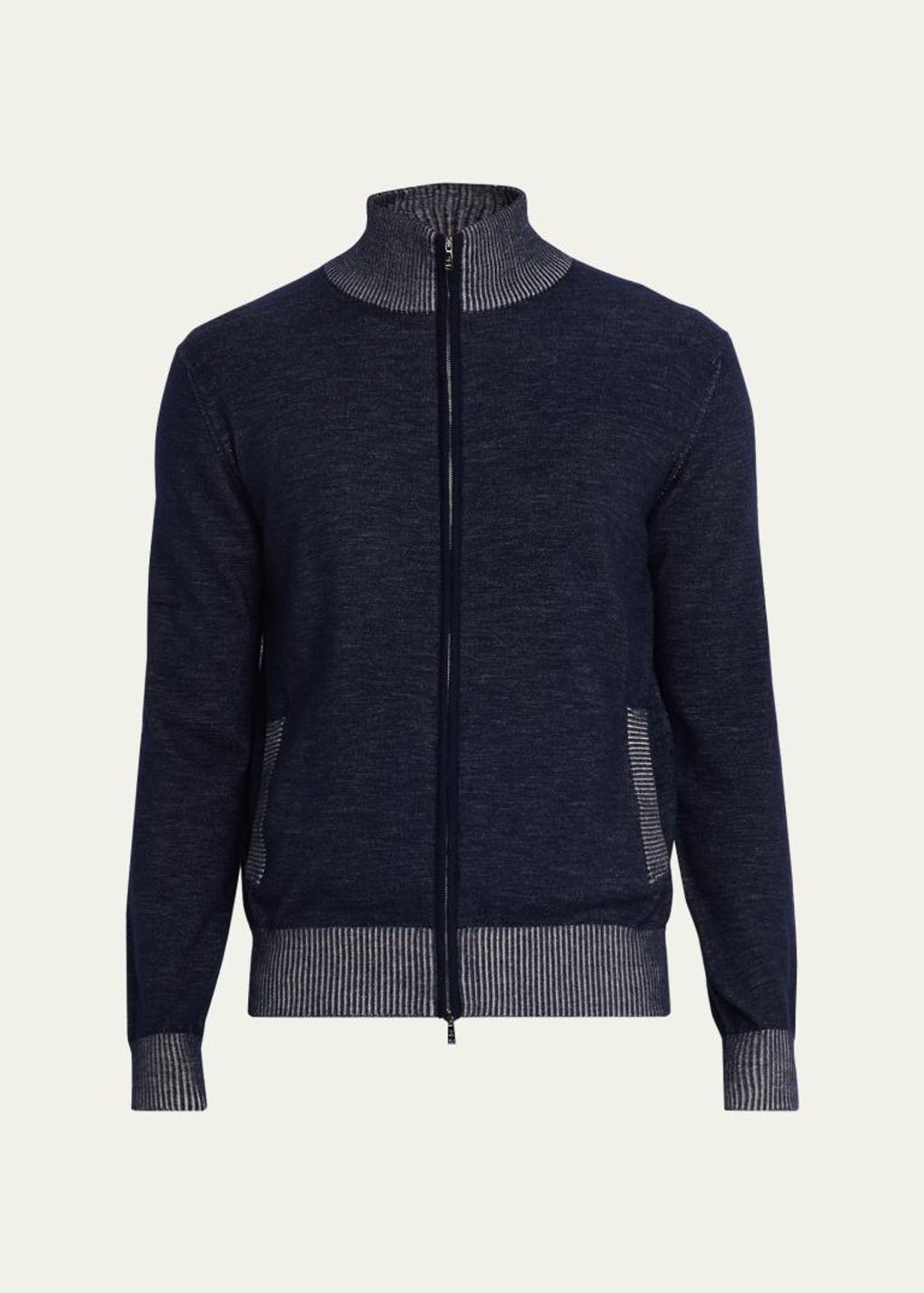 Moncler Grenoble Men's Grenoble Padded Wool Zip-Up Cardigan