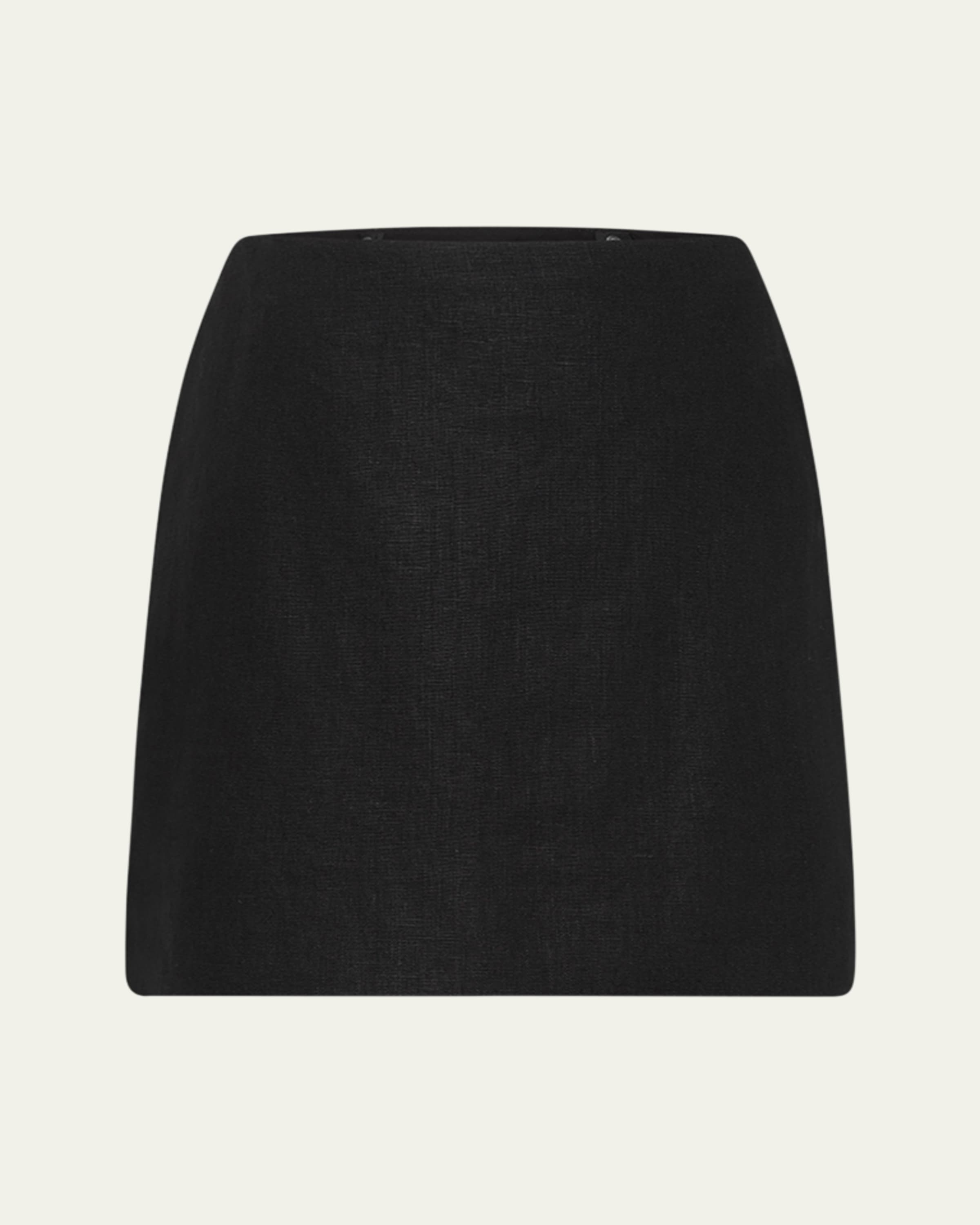 Low-Waist Satin Mini Skirt