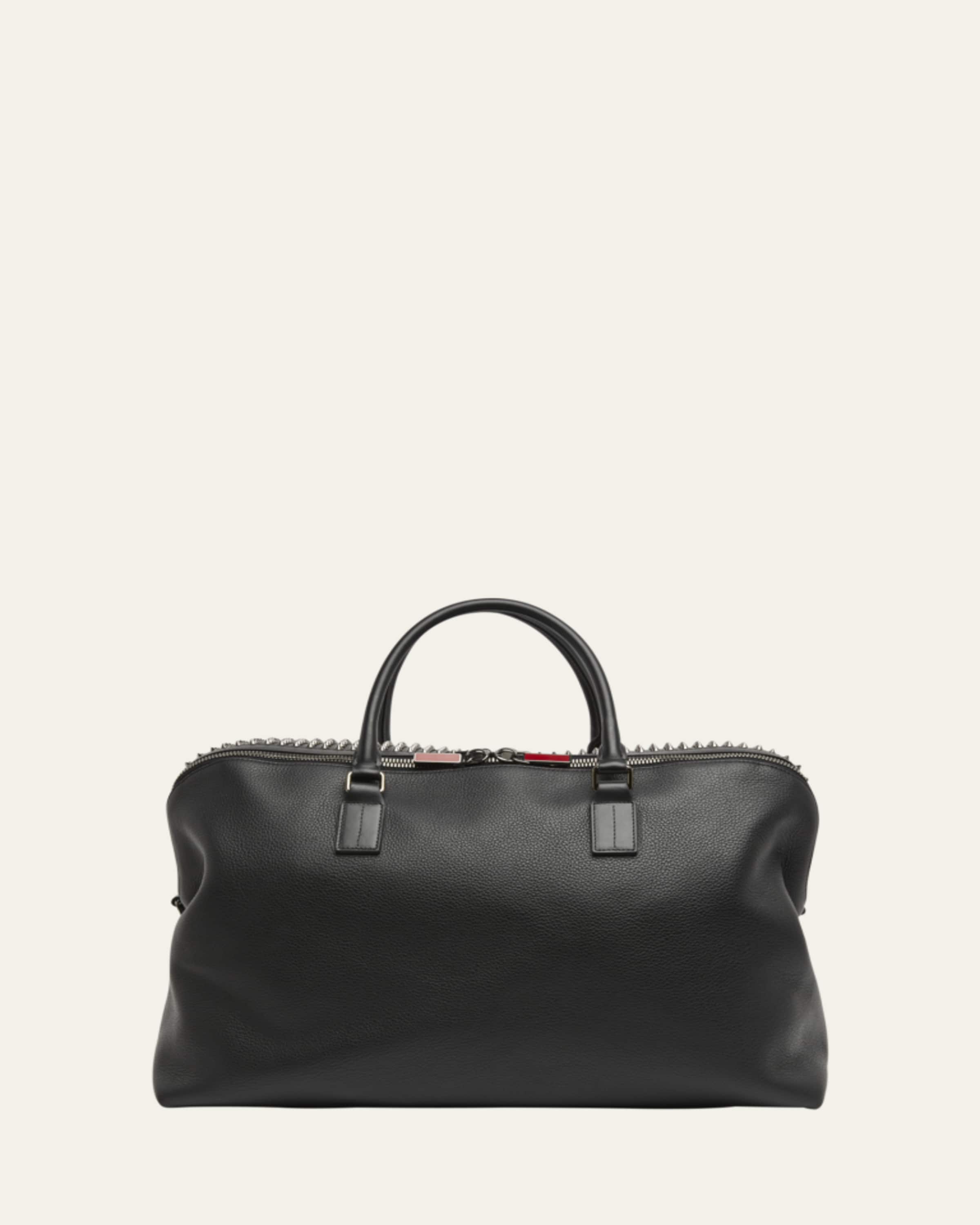 Christian Louboutin Men's Funky Leather Empire Spikes Crossbody