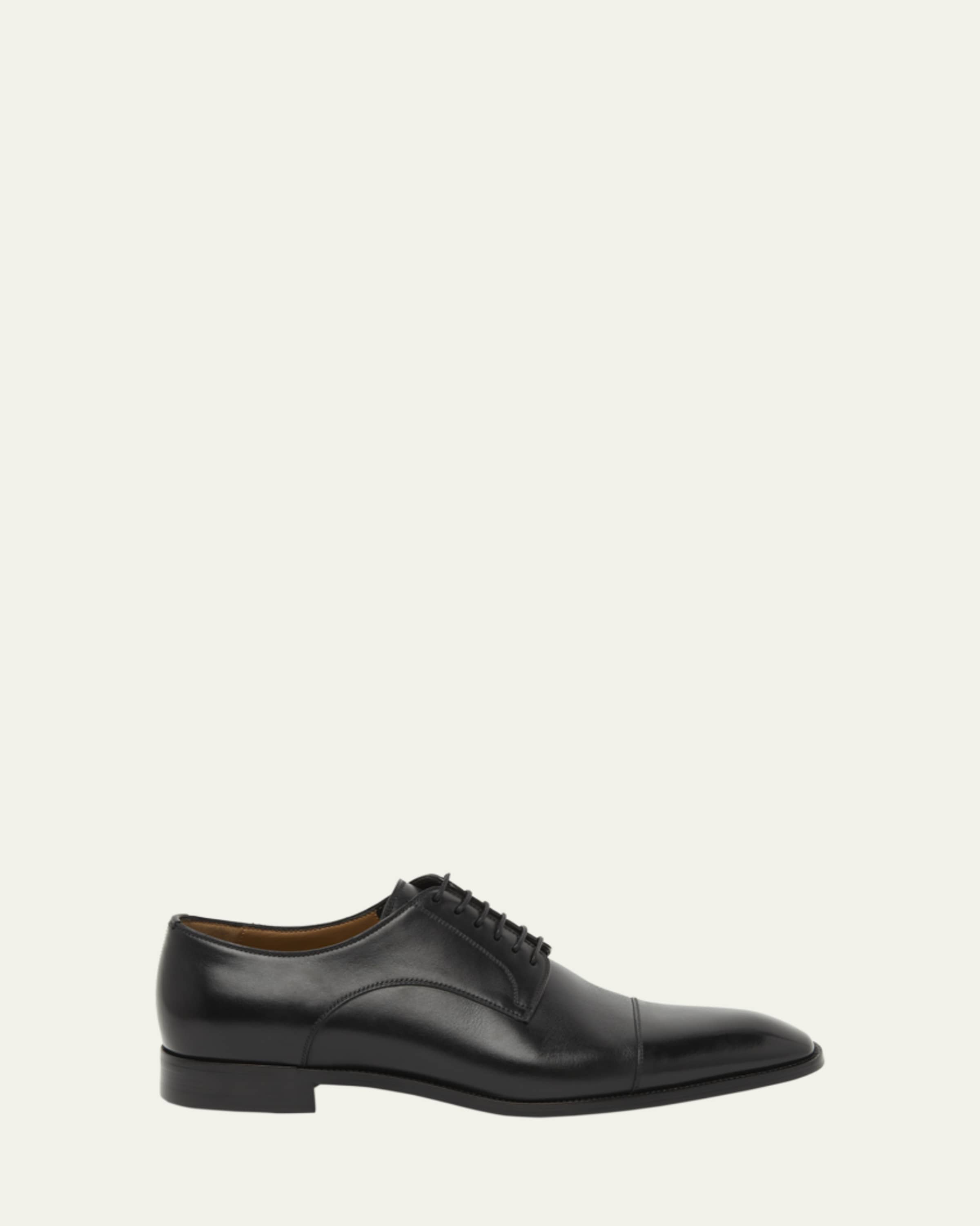 Christian Louboutin Men's Seriox Cap-Toe Leather Oxfords