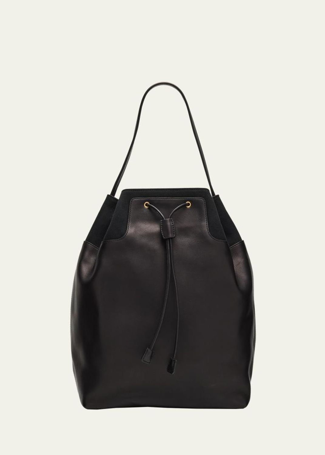 The Row Men's Sporty Leather Drawstring Pouch - Bergdorf Goodman