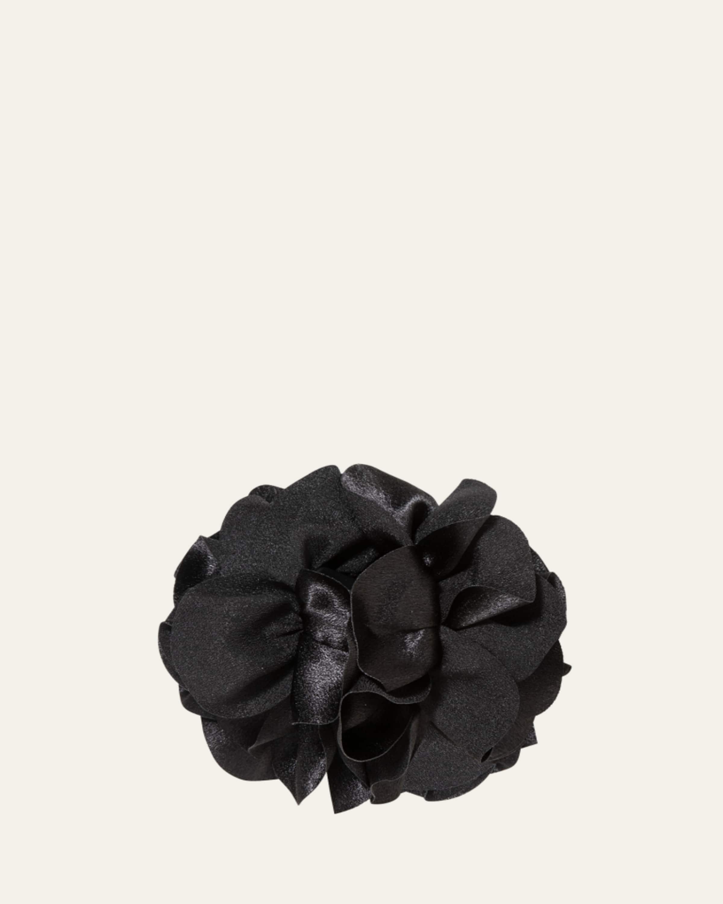Lynette Pearly Velvet Bow Barrette