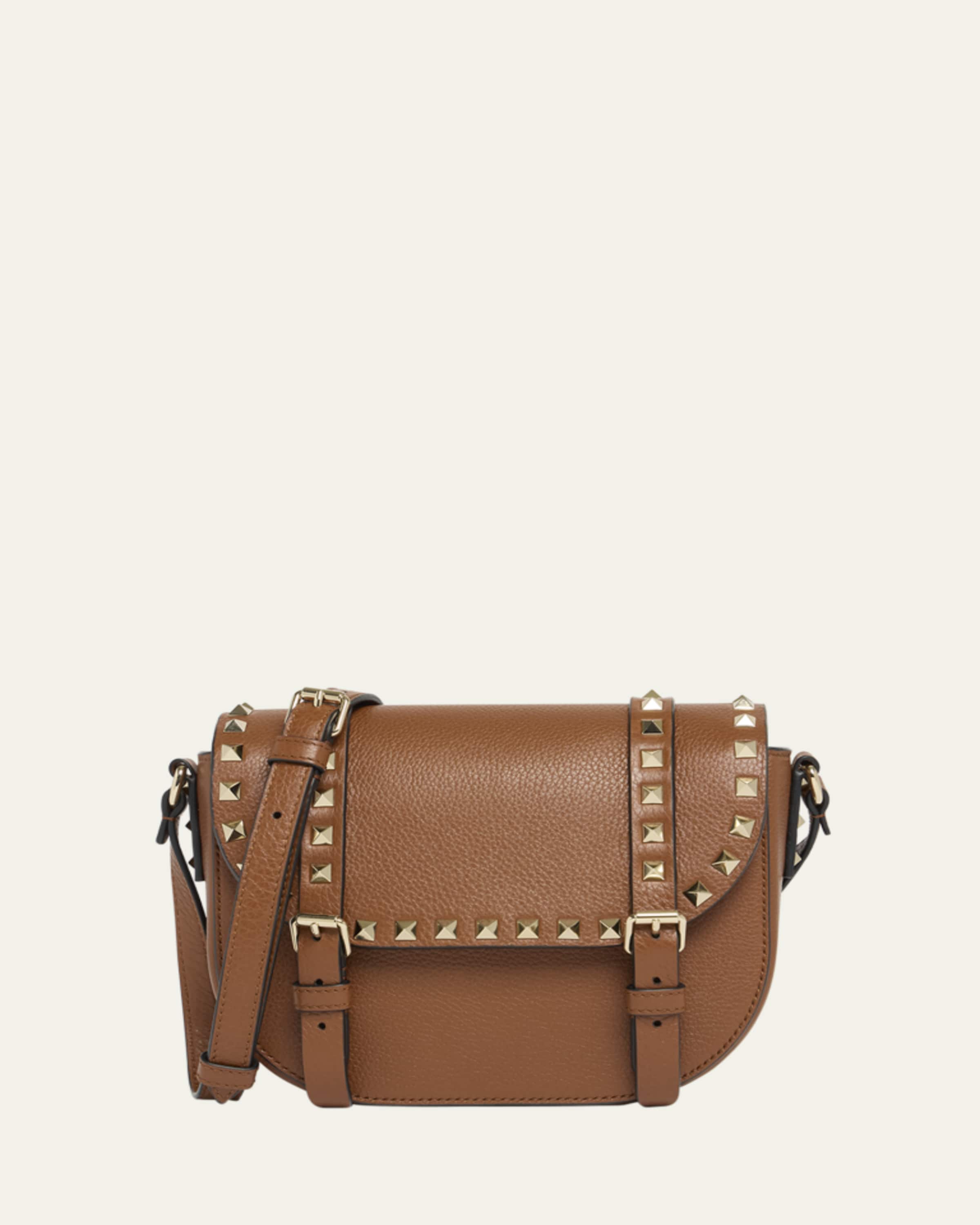 Peggy Clutch Shoulder Bag in Saddle Leather