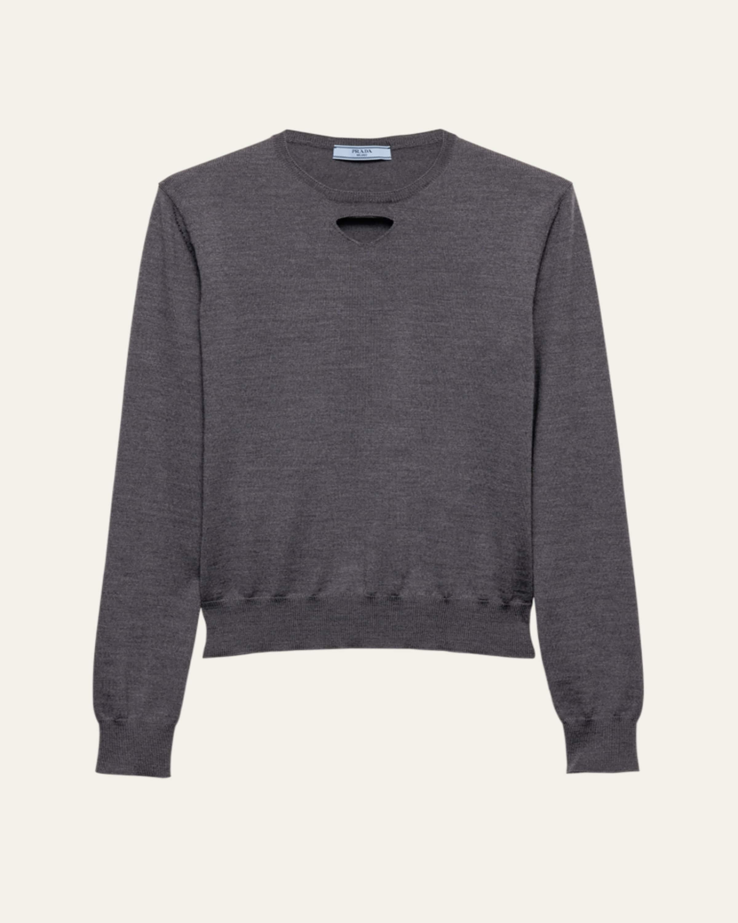 Prada Boat Neck Knit Balloon Sweater - Bergdorf Goodman