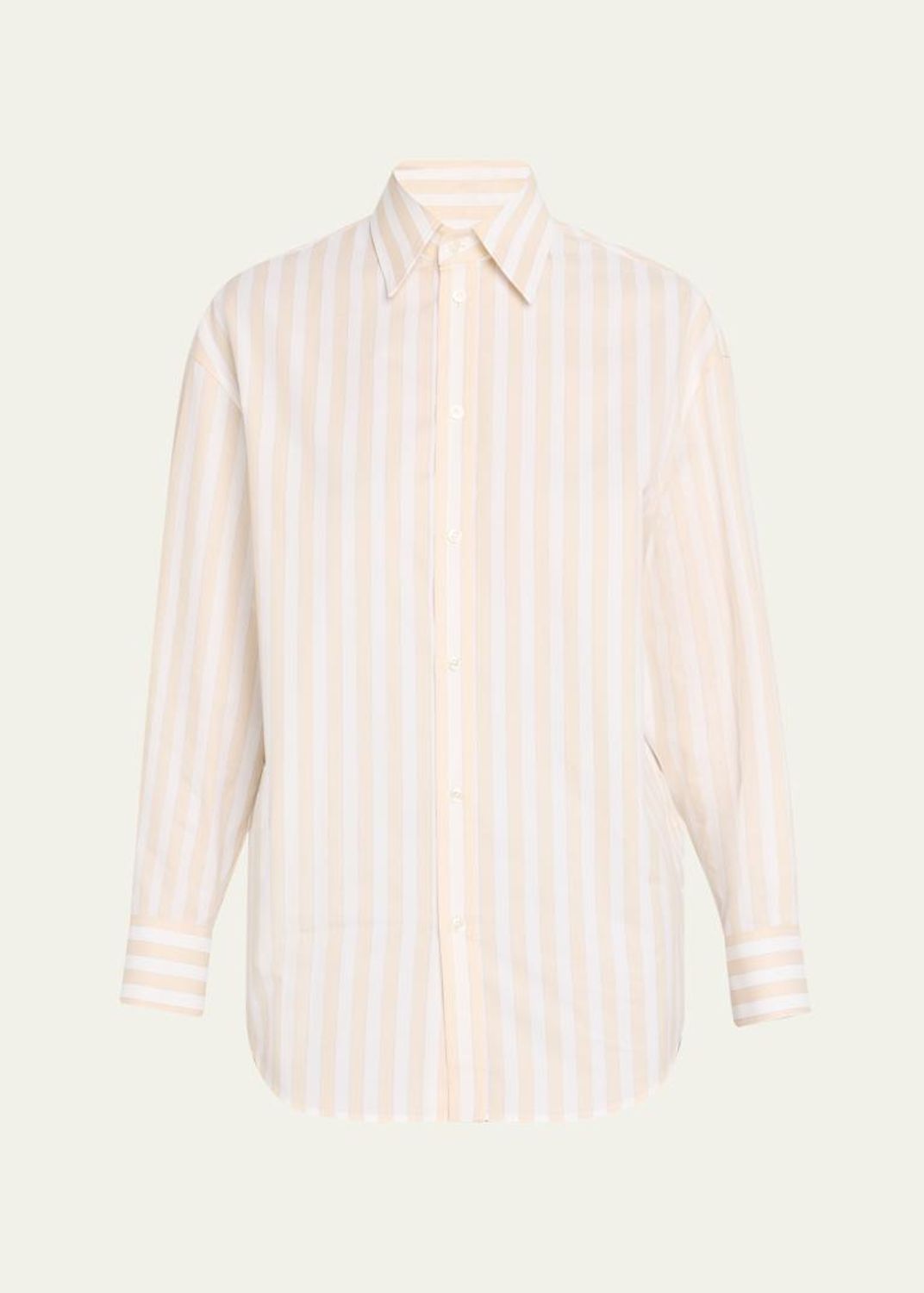 Khaite Goya Crinkled Satin Button-Down Top - Bergdorf Goodman