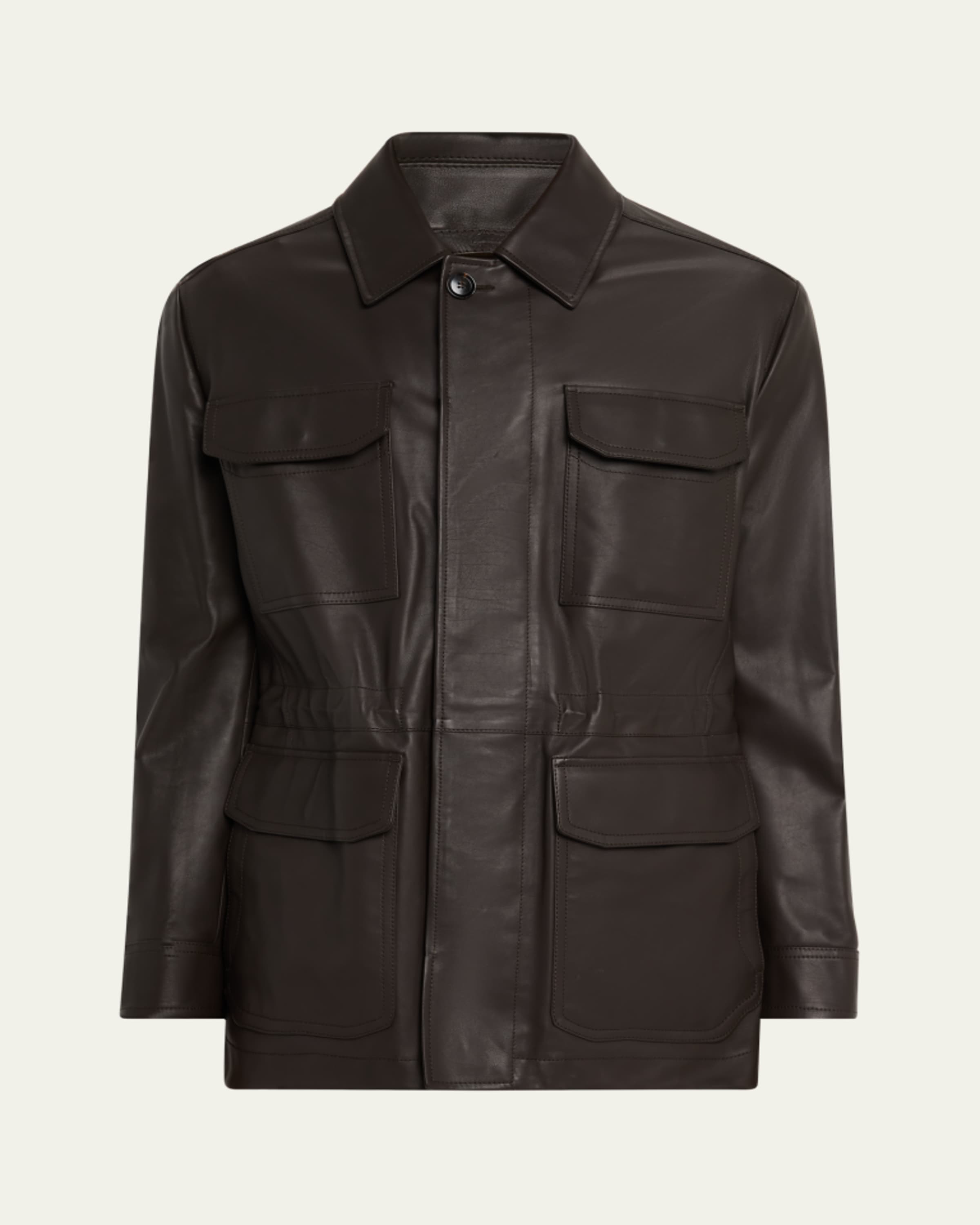 Brioni Men's Nubuck Leather Zip-Front Blouson Jacket - Bergdorf