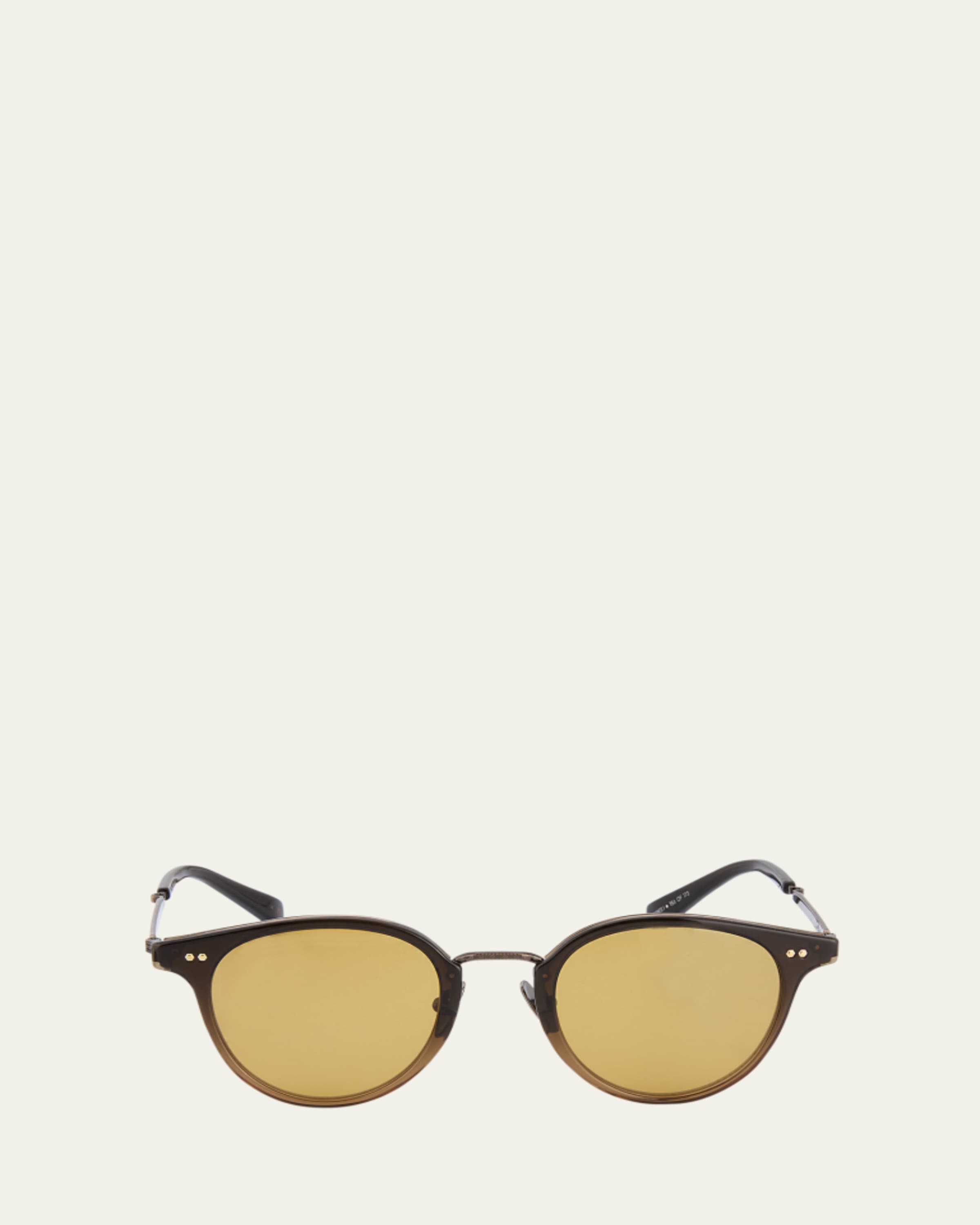 Mr. Leight Men's Marmont Combo Round Sunglasses - Bergdorf Goodman