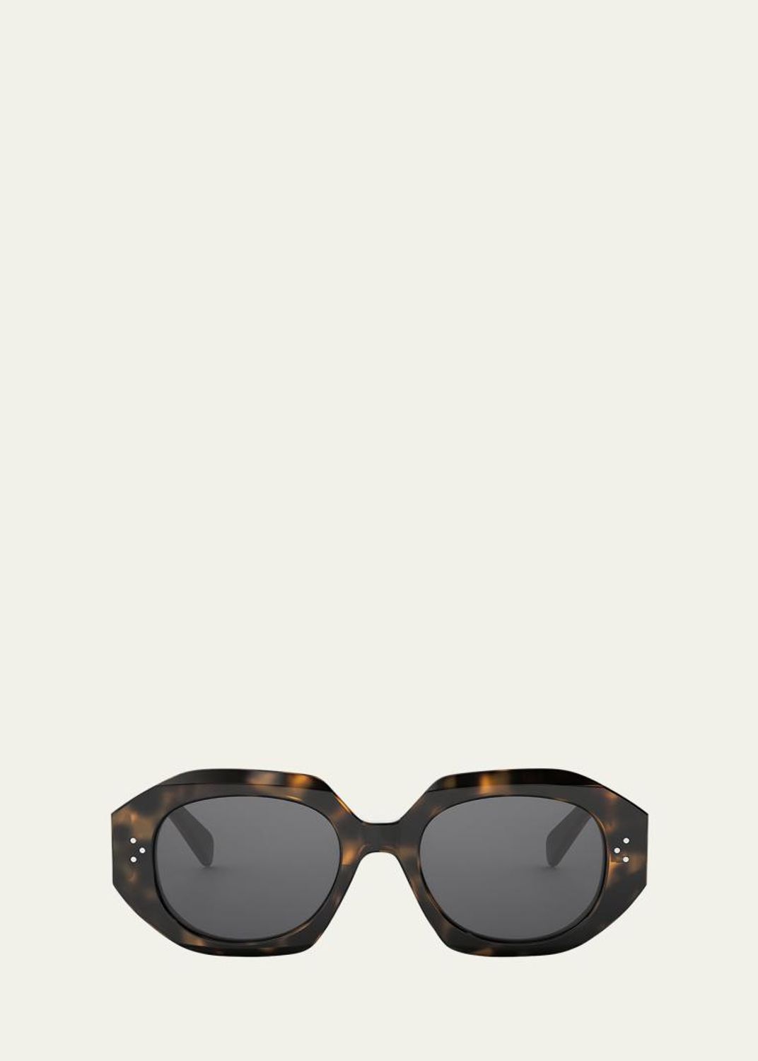 Celine Black Square Sunglasses with Gold Double Bridge Triomphe 04 sunglasses in Acetate - BLACK | CELINE main image 3