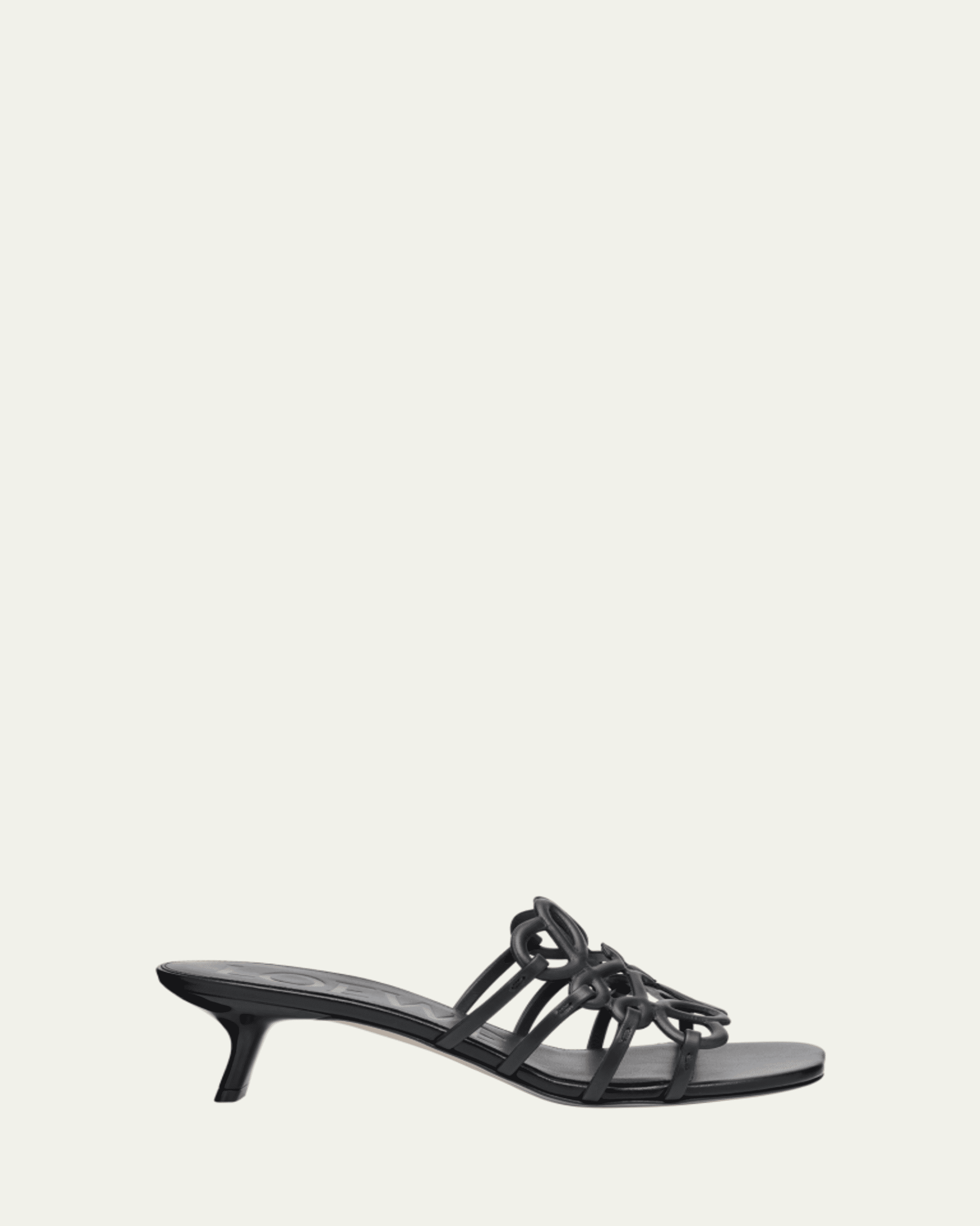 Pebble Floral-Printed Soft Leather Mules
