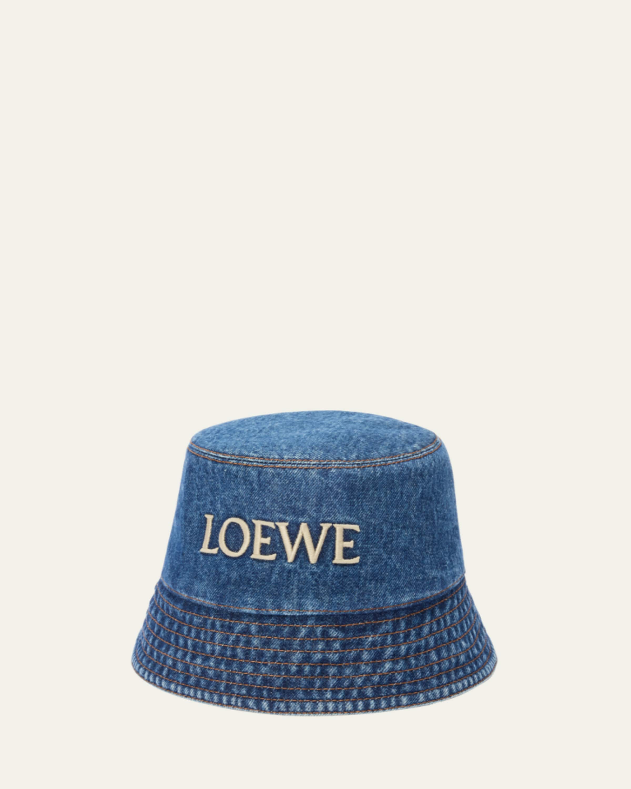 Loewe Logo Woven Raffia Bucket Hat - Bergdorf Goodman