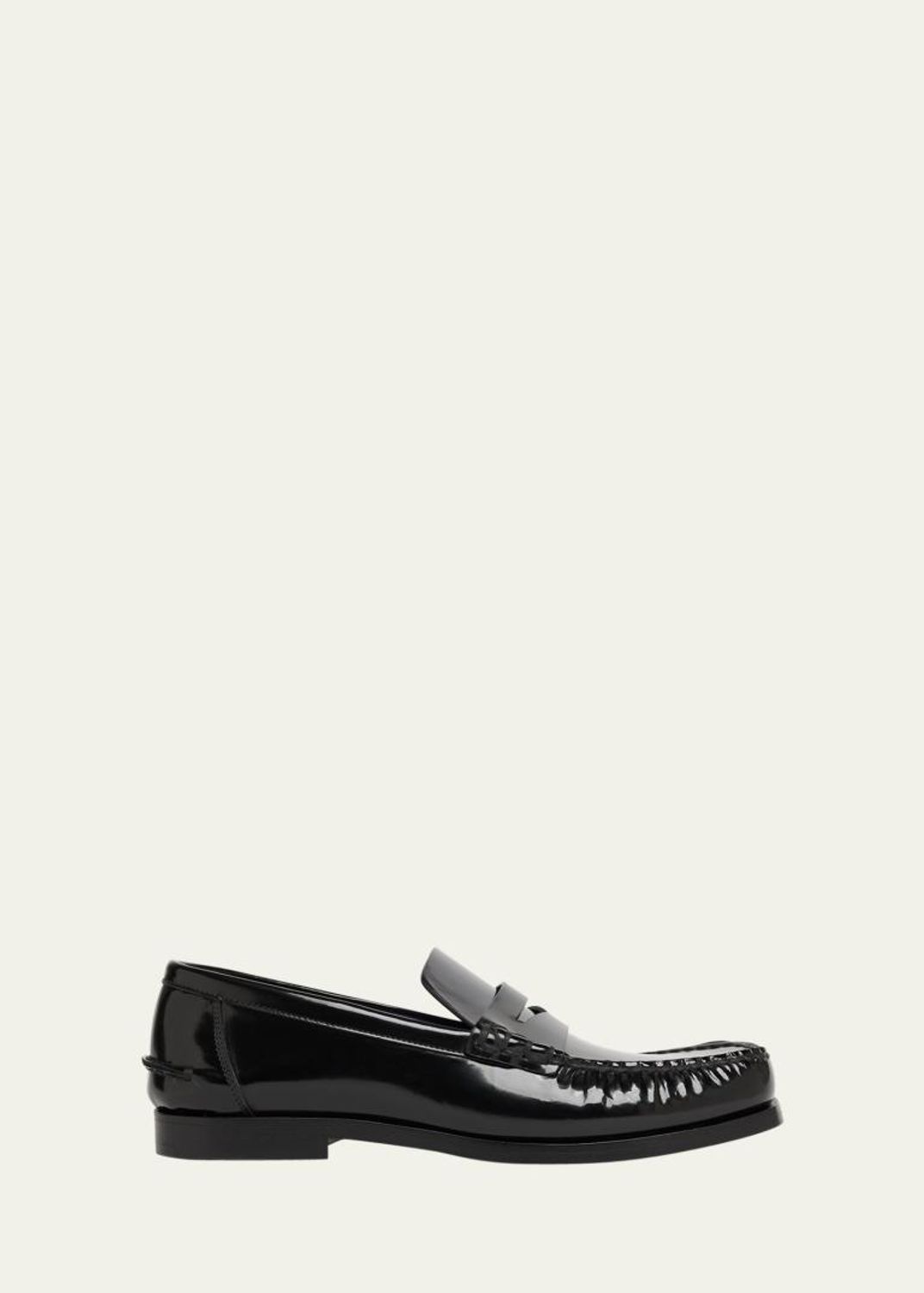 Bottega Veneta Silenzio Intrecciato Leather Loafers - Bergdorf Goodman