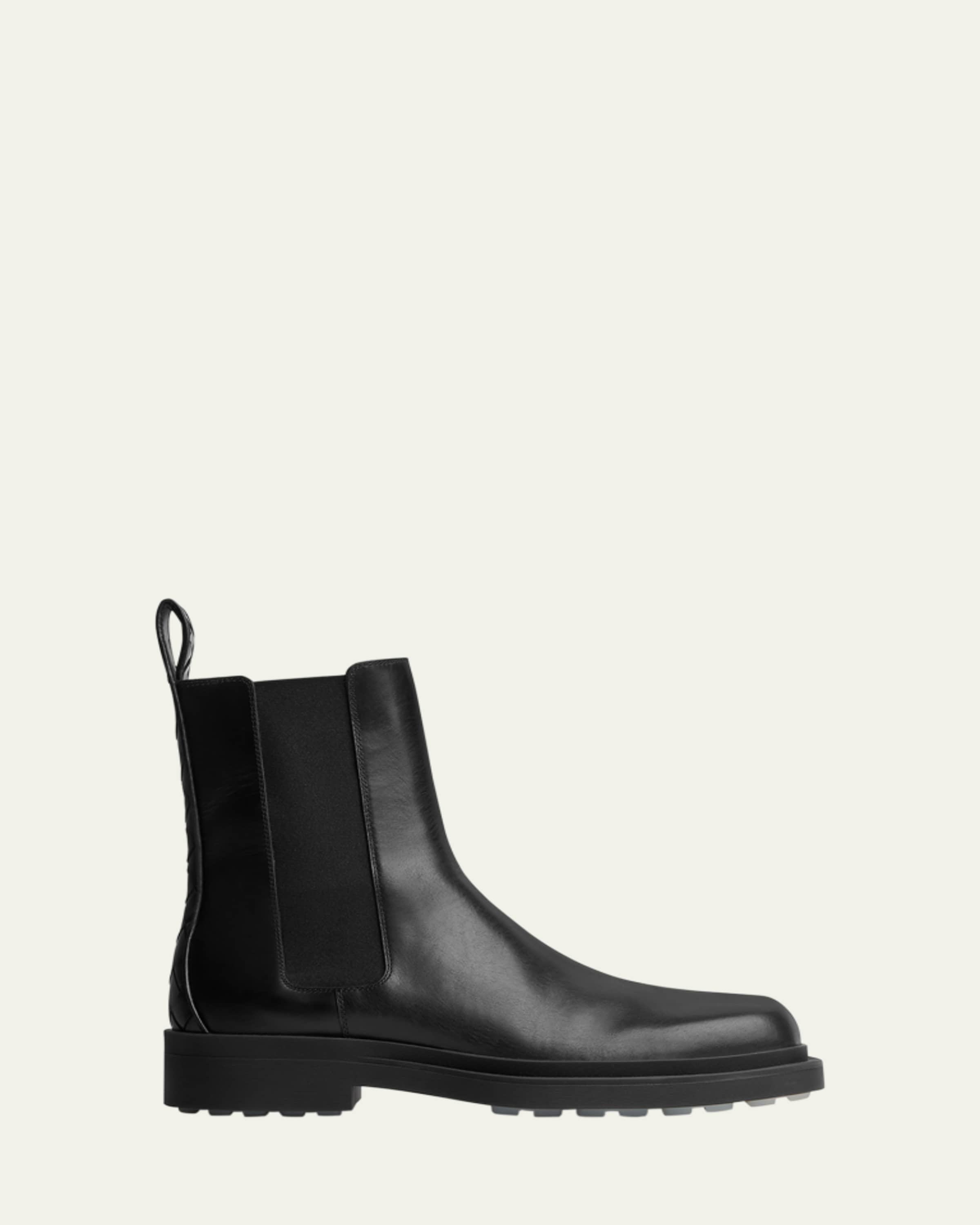 Saint Laurent Men's Roman 35 Leather Side-Zip Ankle Boots