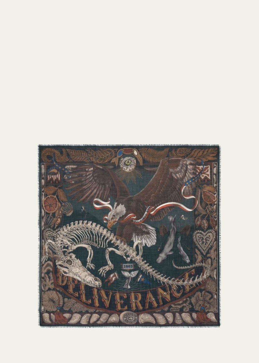 定価3.9万 新品 STEFAN COOKE Slashed scarf グレー 定価3.9万 新品