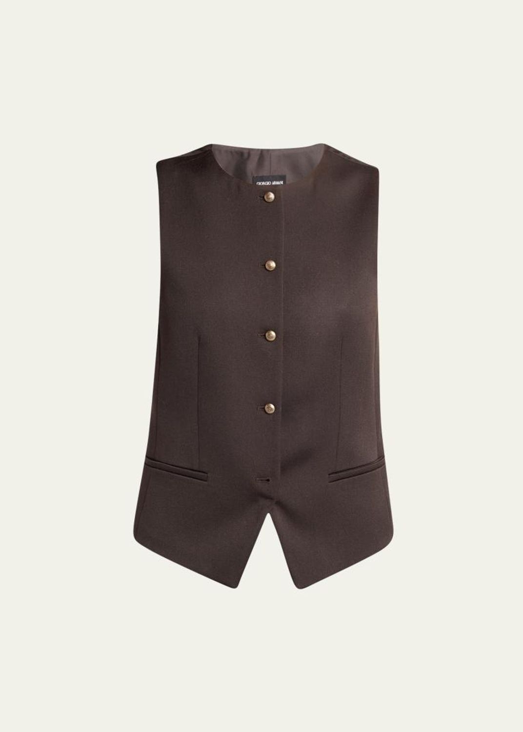 Giorgio Armani Leather Piping Cashmere Fleece Short Coat 