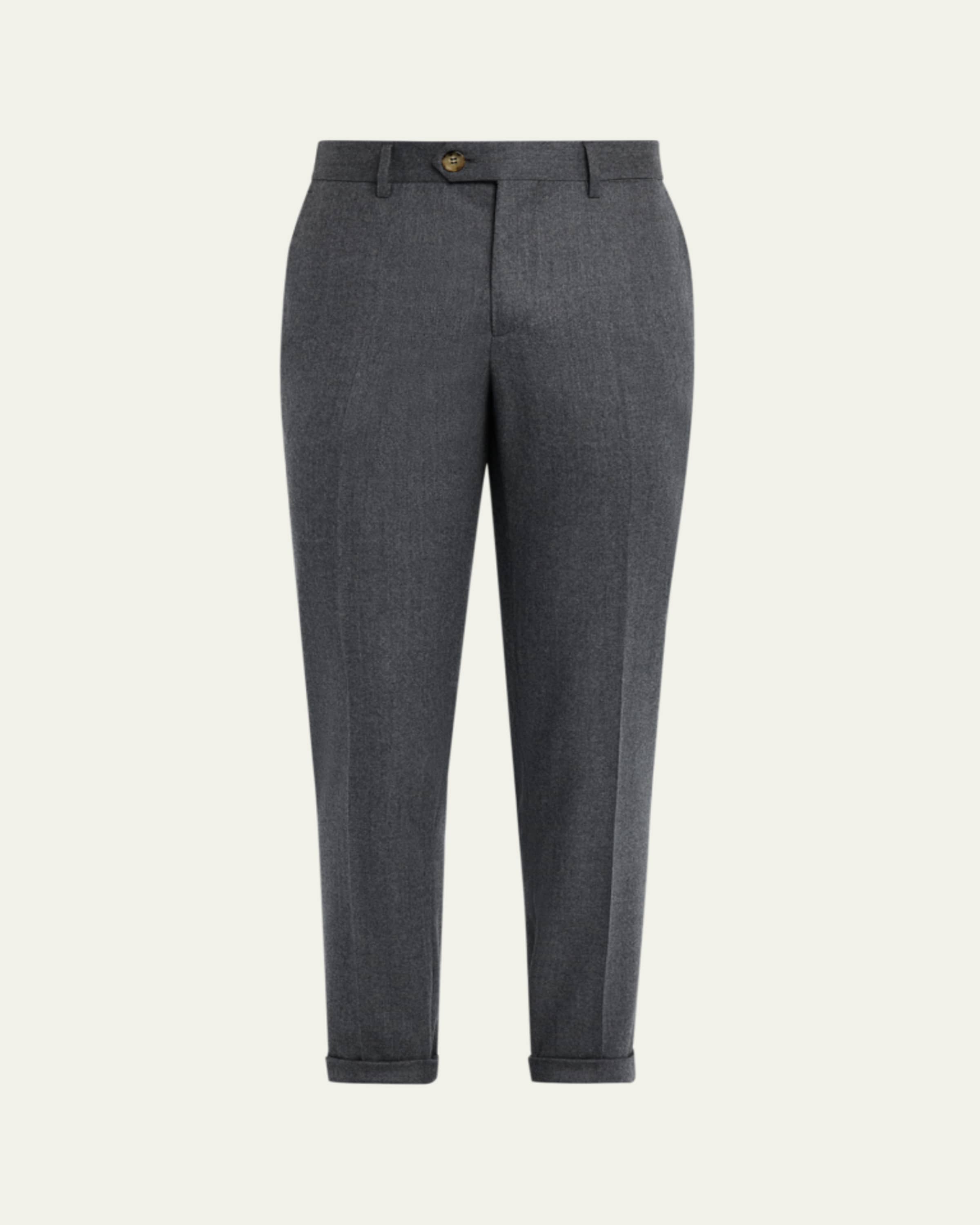 Brunello Cucinelli Men's Wool Flannel Five-Pocket Pants - Bergdorf