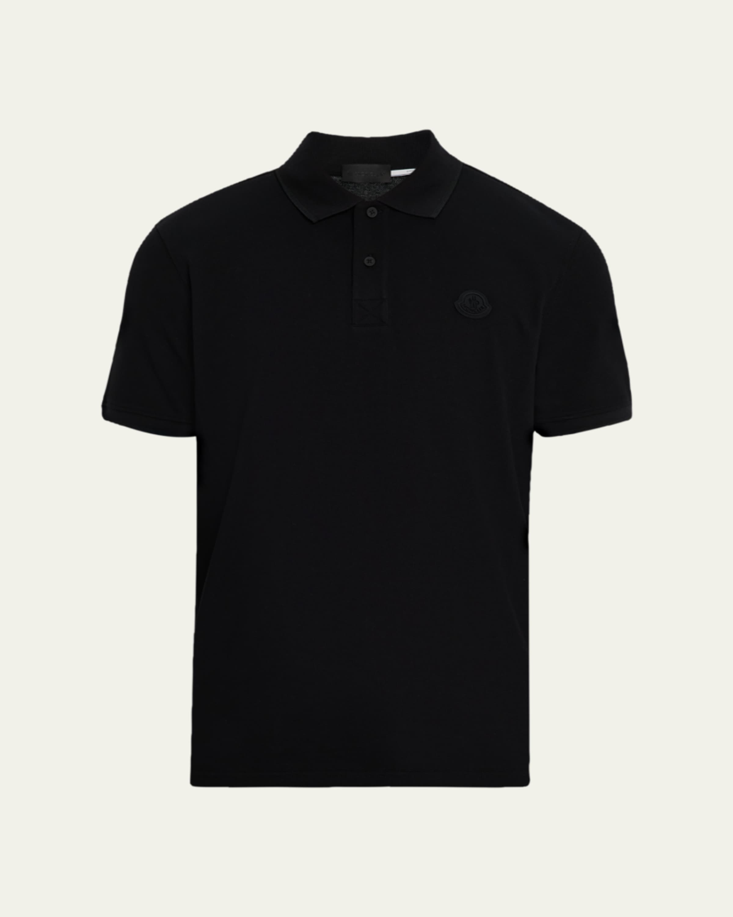 Moncler Men's Cotton Archive Logo Polo Shirt - Bergdorf Goodman