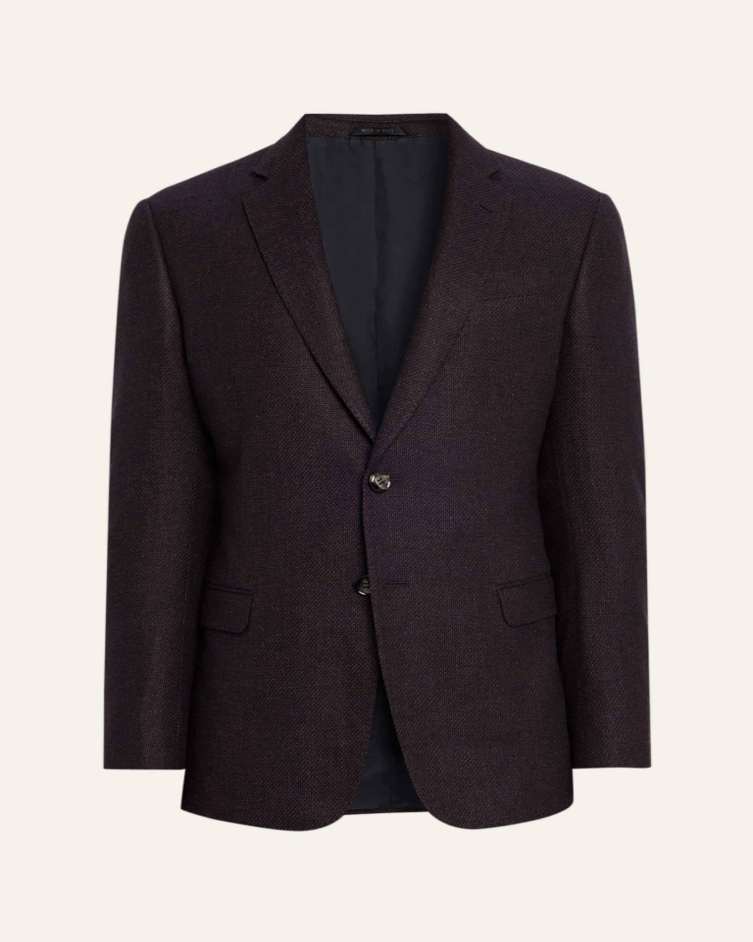 Giorgio Armani Men's Honeycomb Satin Peak Lapel Dinner Jacket