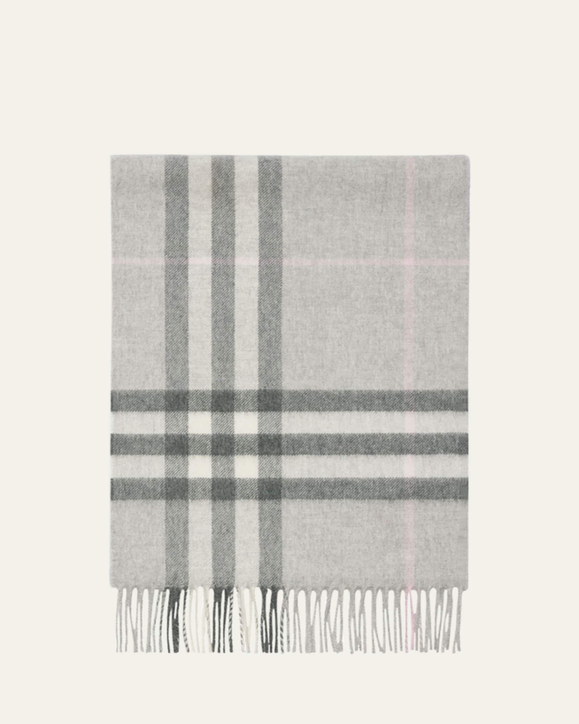 Burberry Reversible Fringe Wool Scarf - Bergdorf Goodman