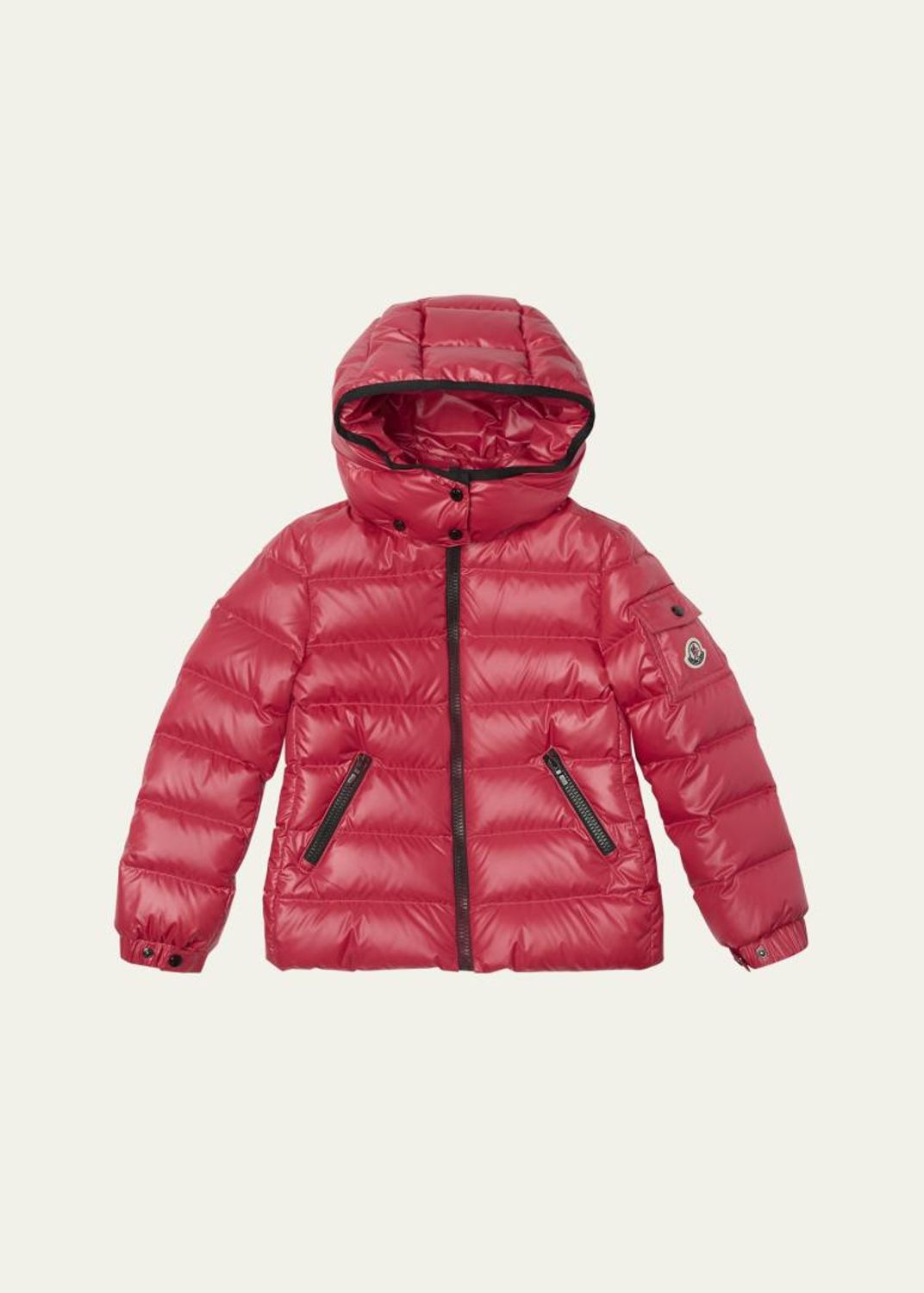 Moncler Girl's Bady Short Hooded Down Puffer Jacket, Size 4-14