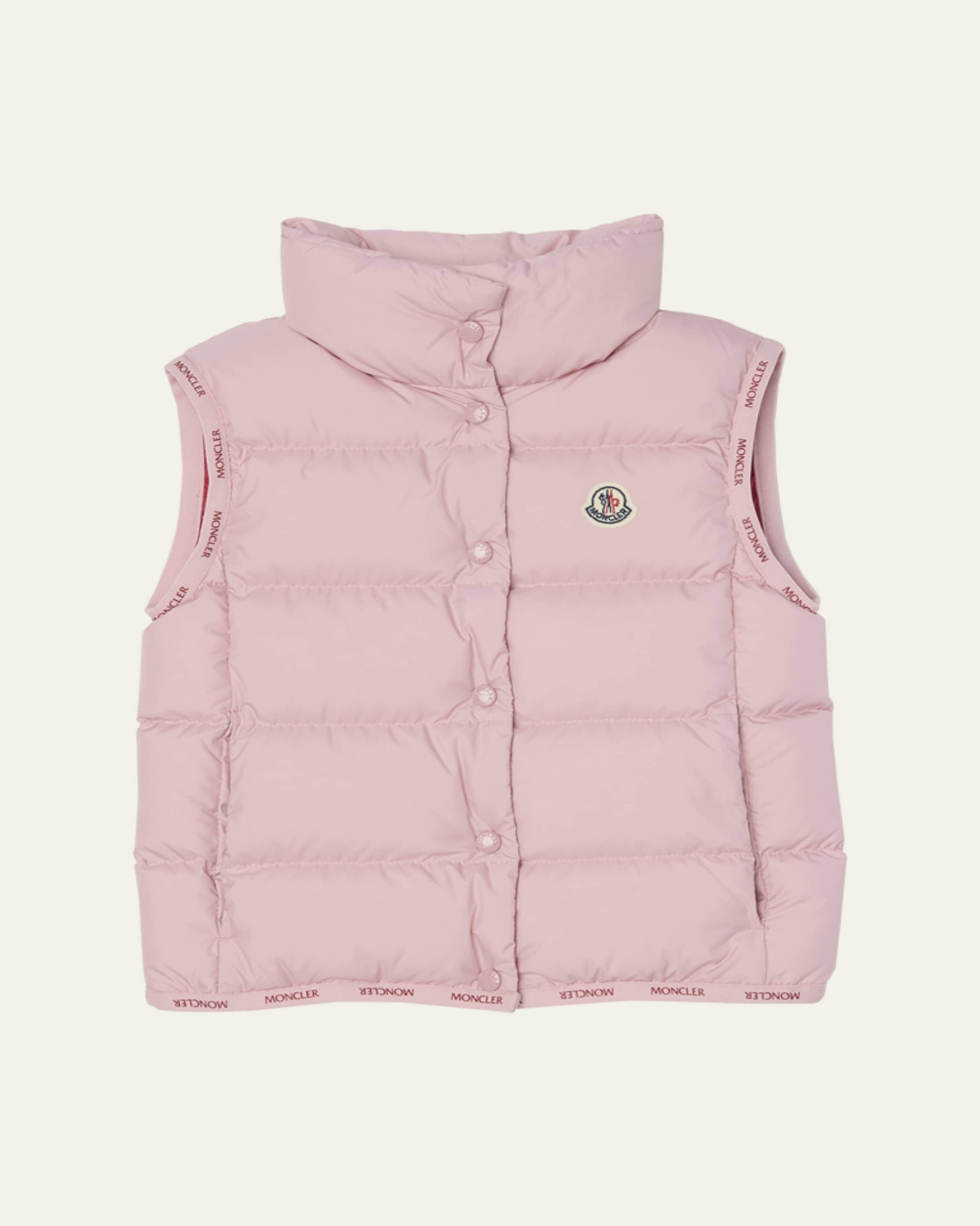 MONCLER ALTERESE GILET ダウンベスト ピンク 1 Moncler Girl's Badia Logo Tape Puffer Vest, Size 8-14 - Bergdorf