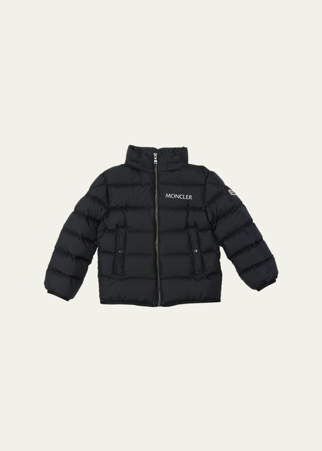 Moncler Boy's Bajan Airsoft Hooded Zip-Front Down Jacket, Size 12