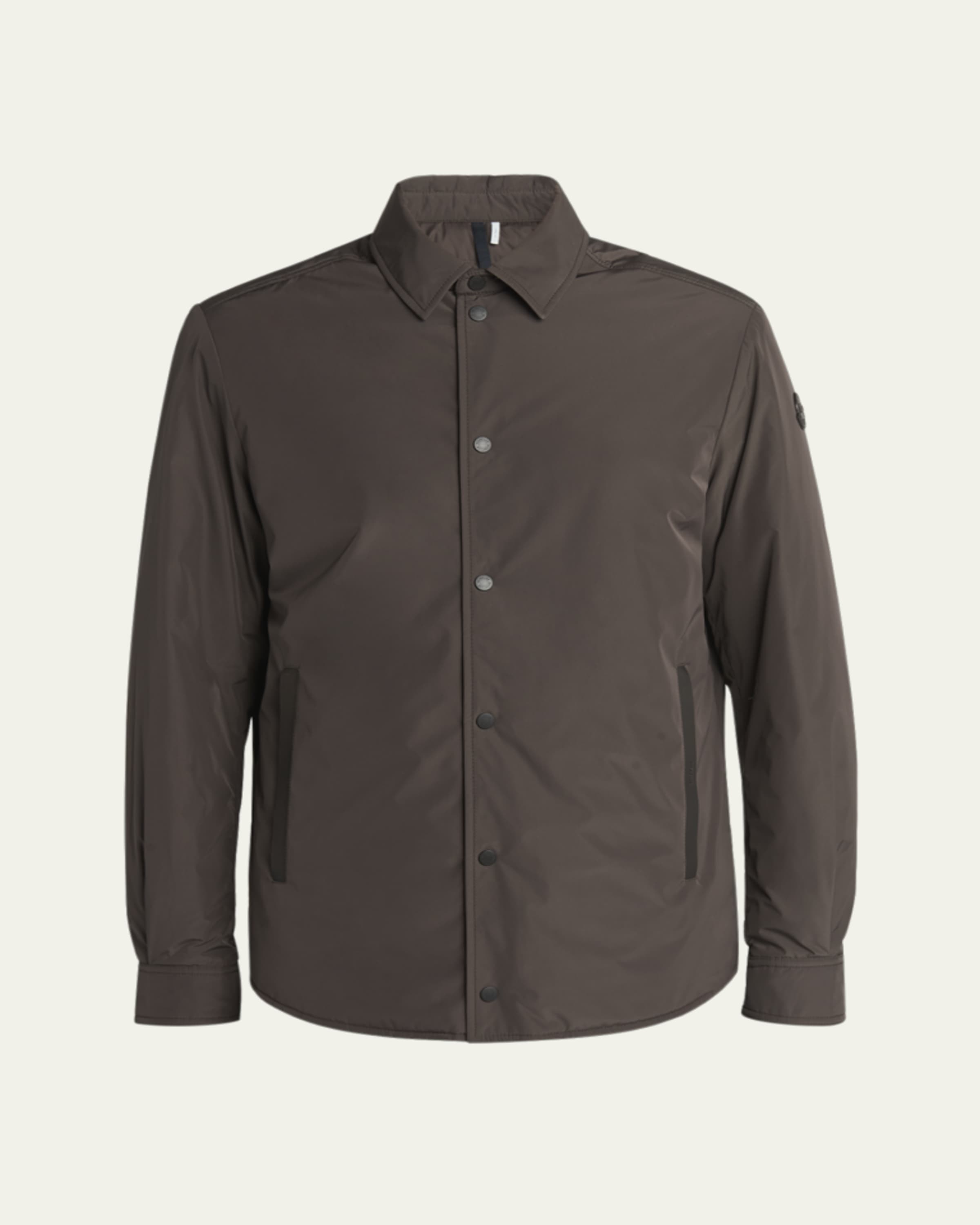 Moncler Men's Edit Dark Brown Teddy Fleece and Padded Reversible