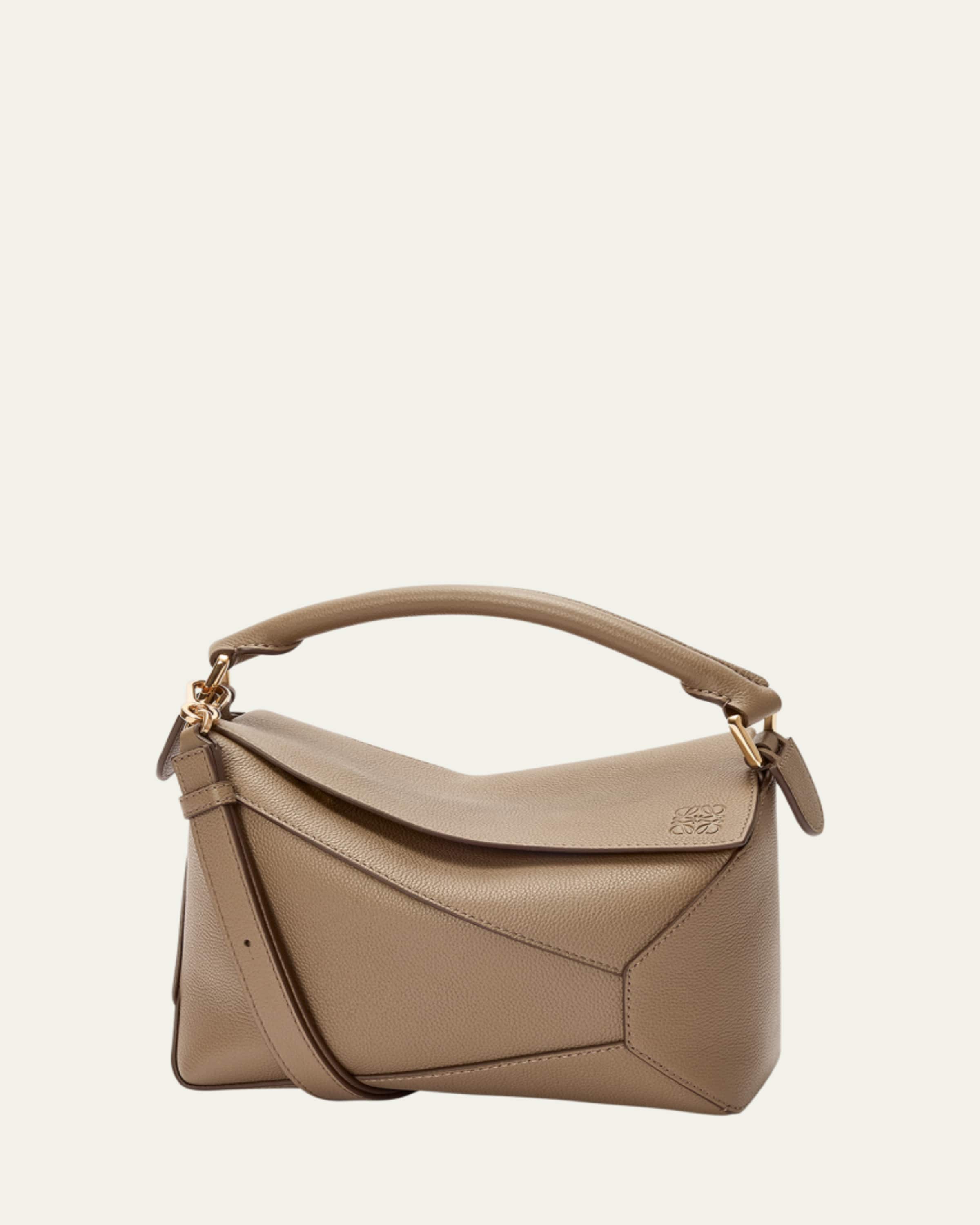 Loewe Puzzle Edge Medium Top-Handle Bag in Soft Grained Leather