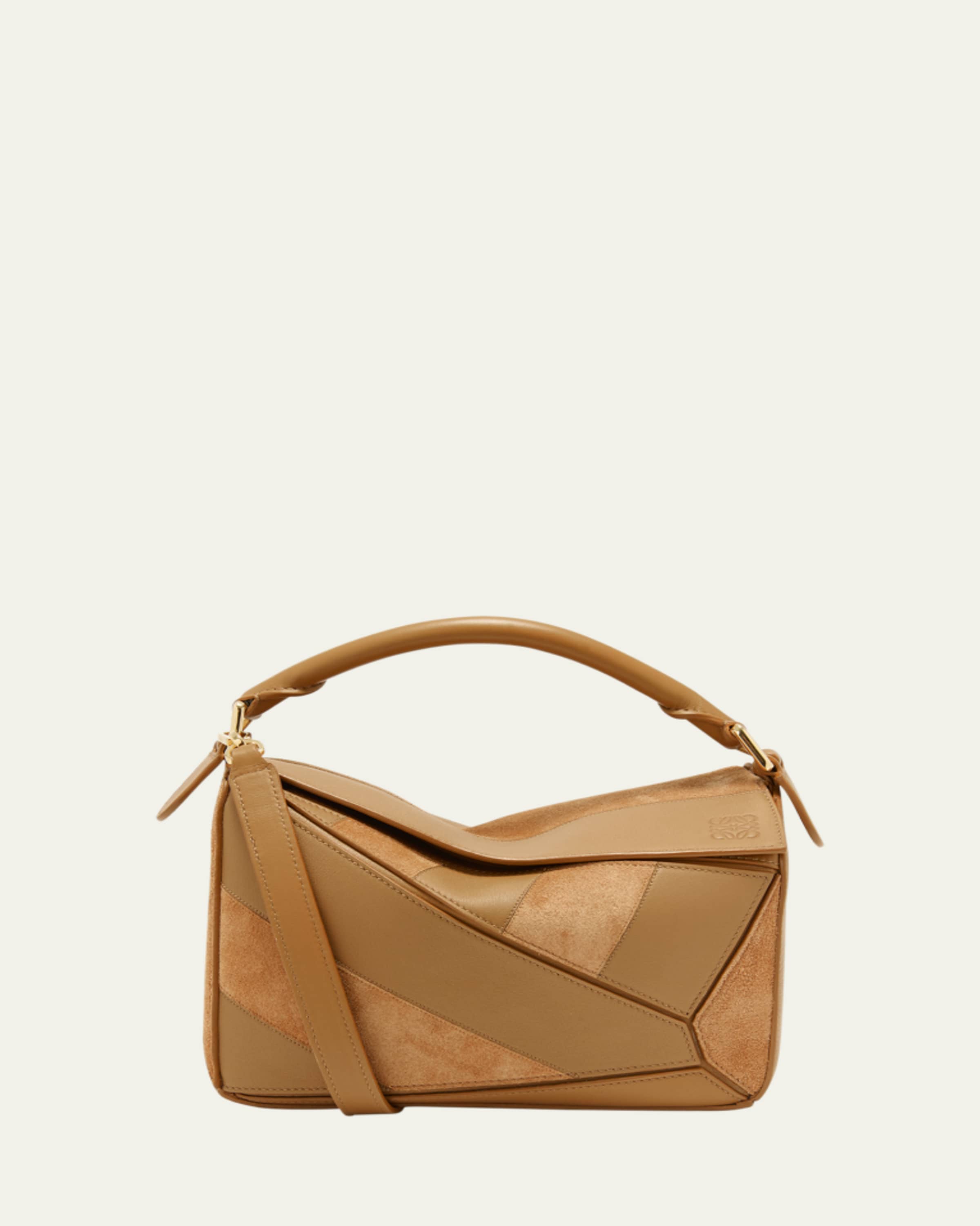Loewe Puzzle Edge Small Top-Handle Bag in Leather - Bergdorf Goodman