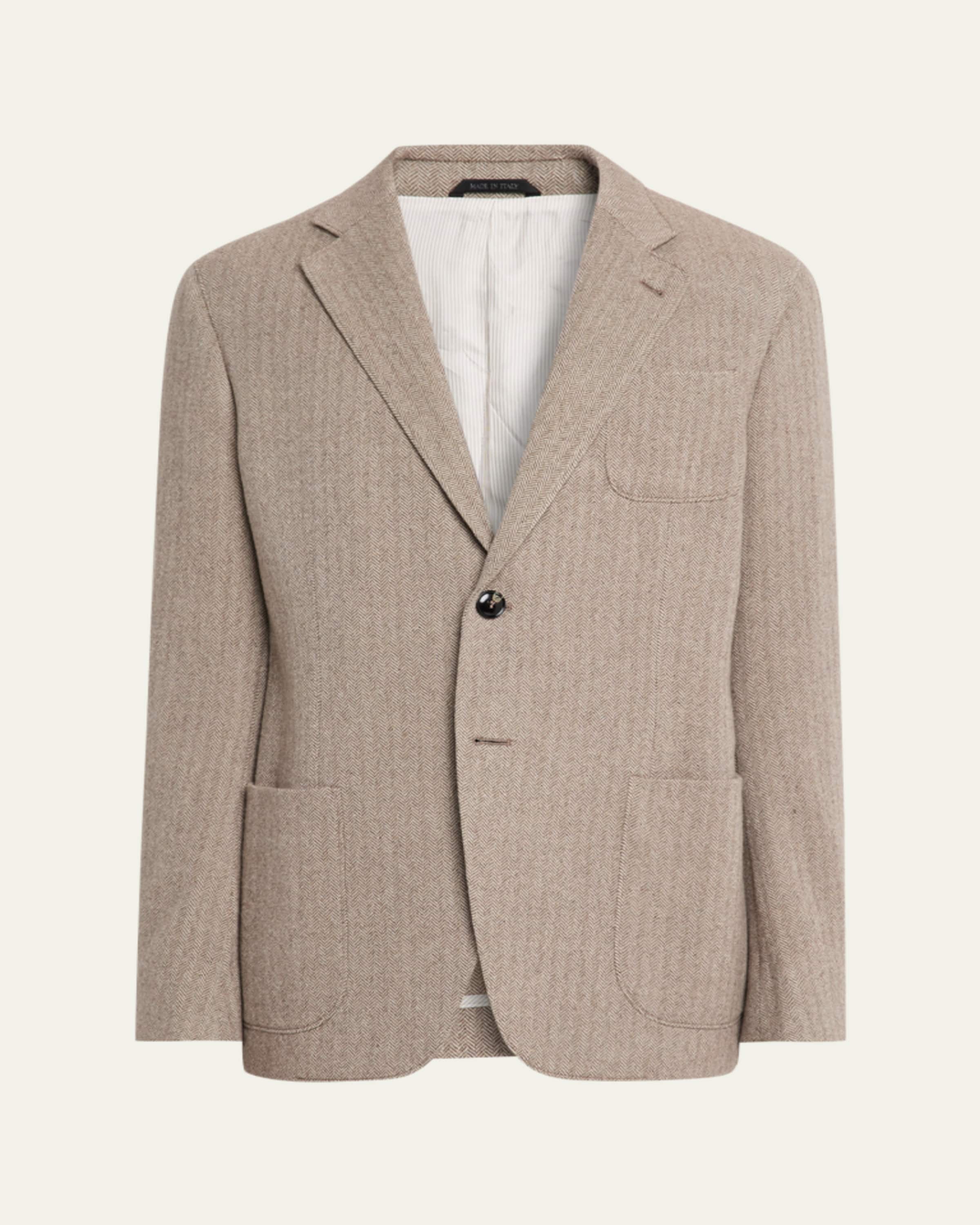 Giorgio Armani Men's Birdseye Cashmere Single-Breasted Blazer
