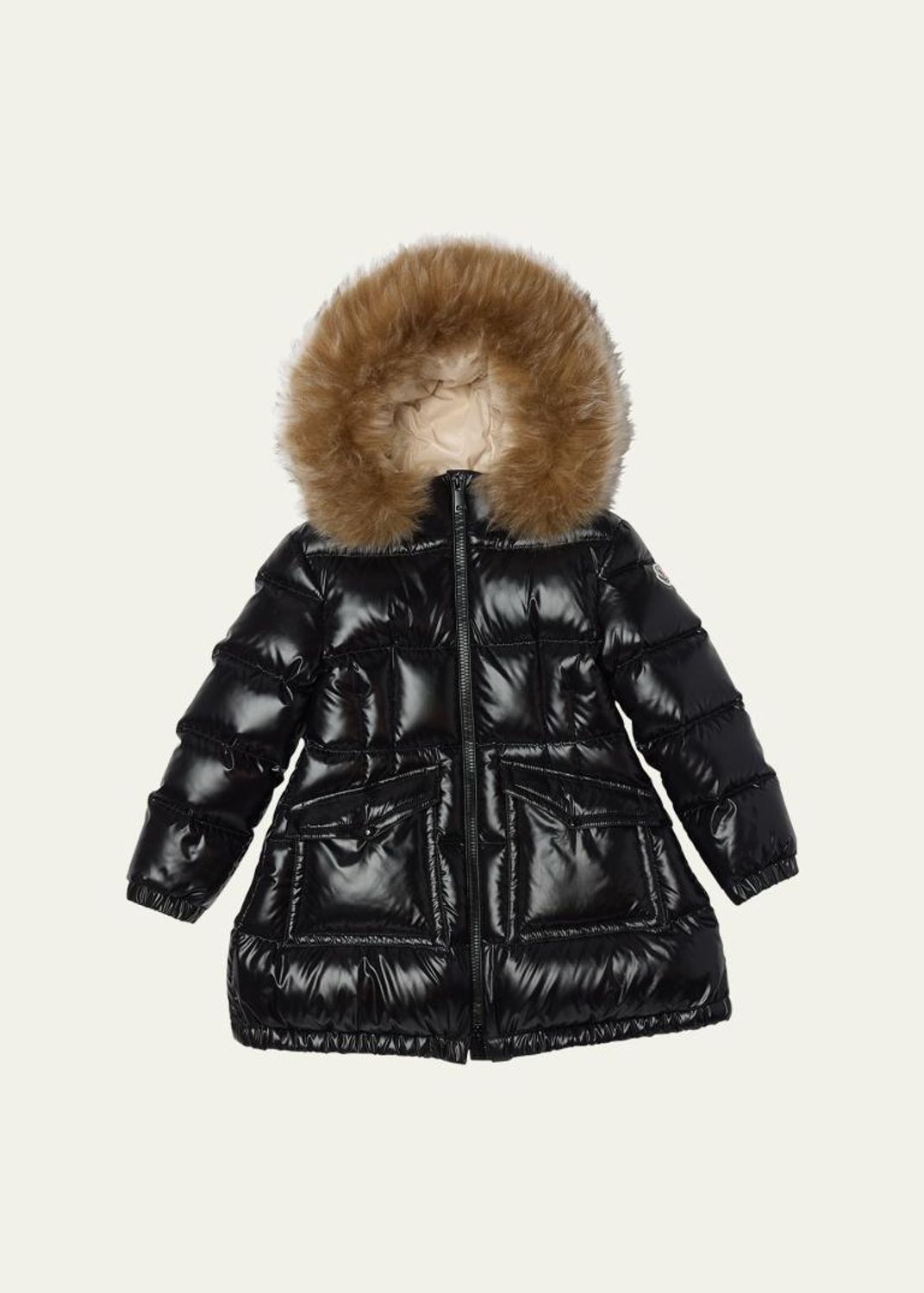 Moncler Girl's Aruna Long Down Parka, Size 4-6 - Bergdorf Goodman