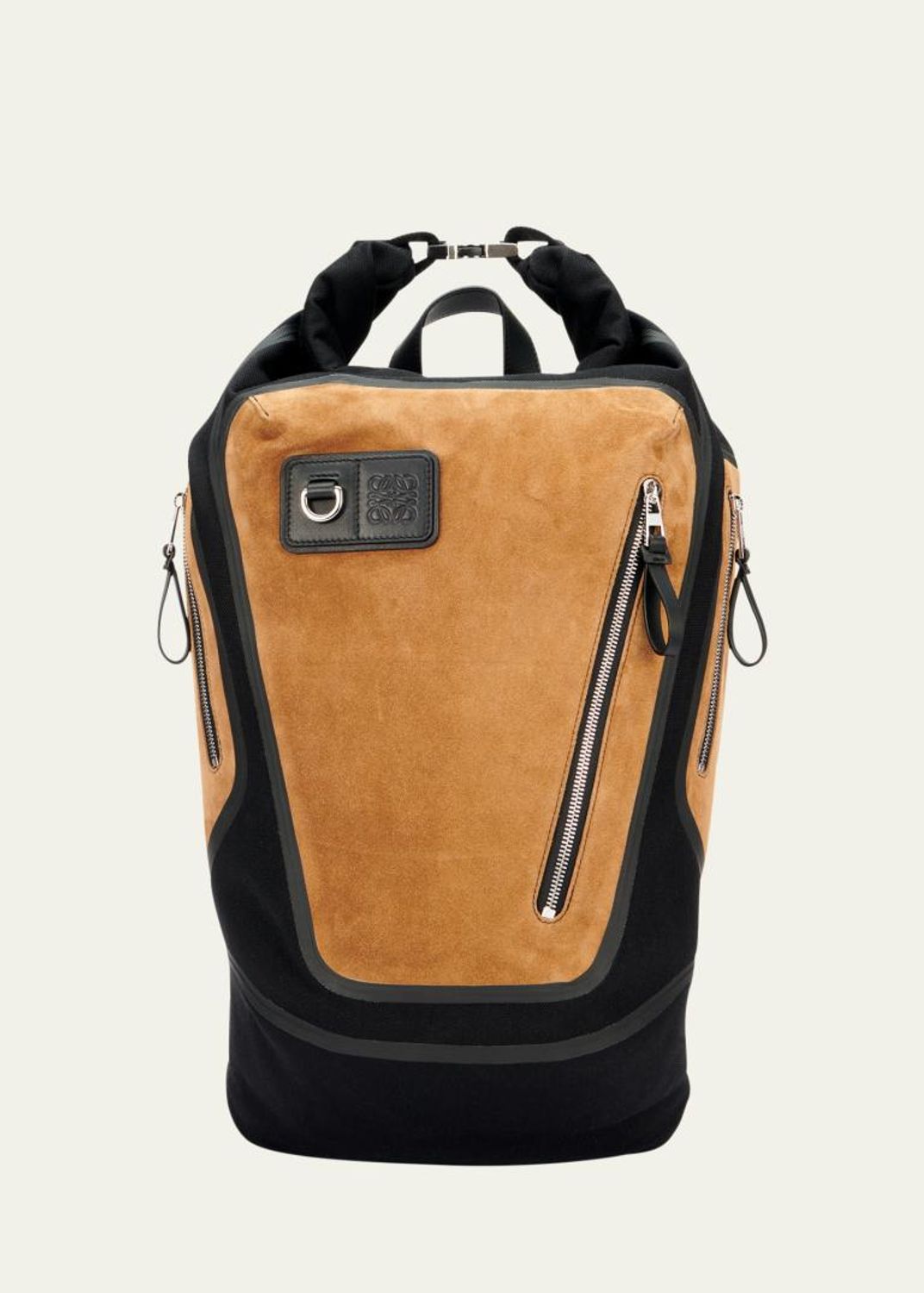 LOEWE Men's Flex Roll-Top Canvas & Suede Backpack - Bergdorf Goodman