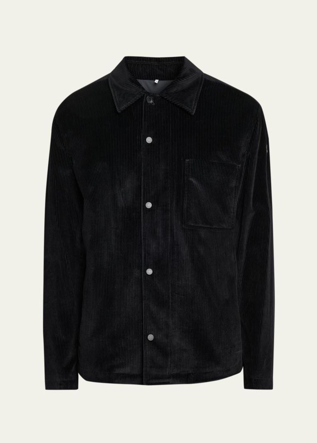 Officine Generale Men's Maverick Snap-Front Chambray Western Shirt