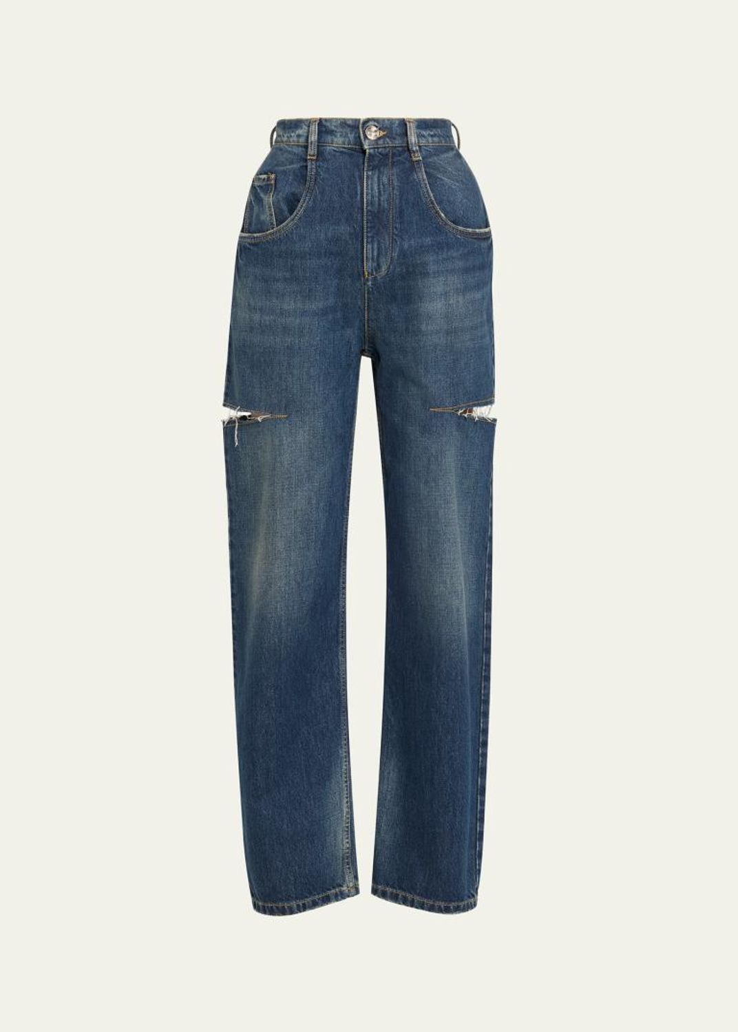Maison Margiela Slit Denim Pants - Bergdorf Goodman