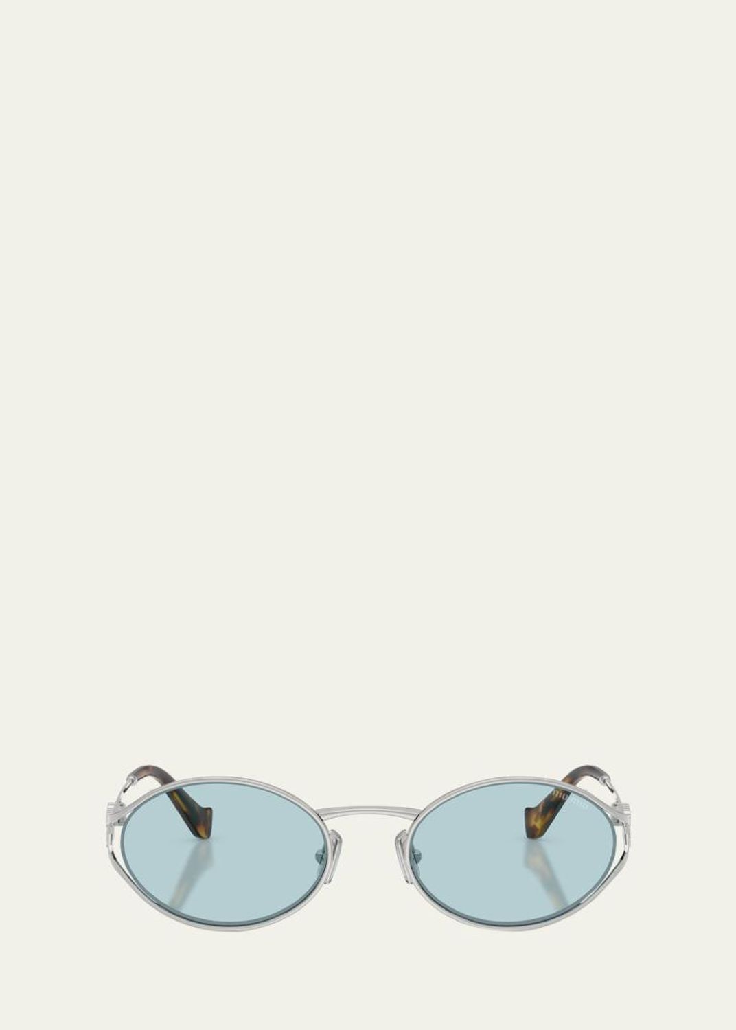 Miu Miu MU A54S Metal Oval Sunglasses - Bergdorf Goodman