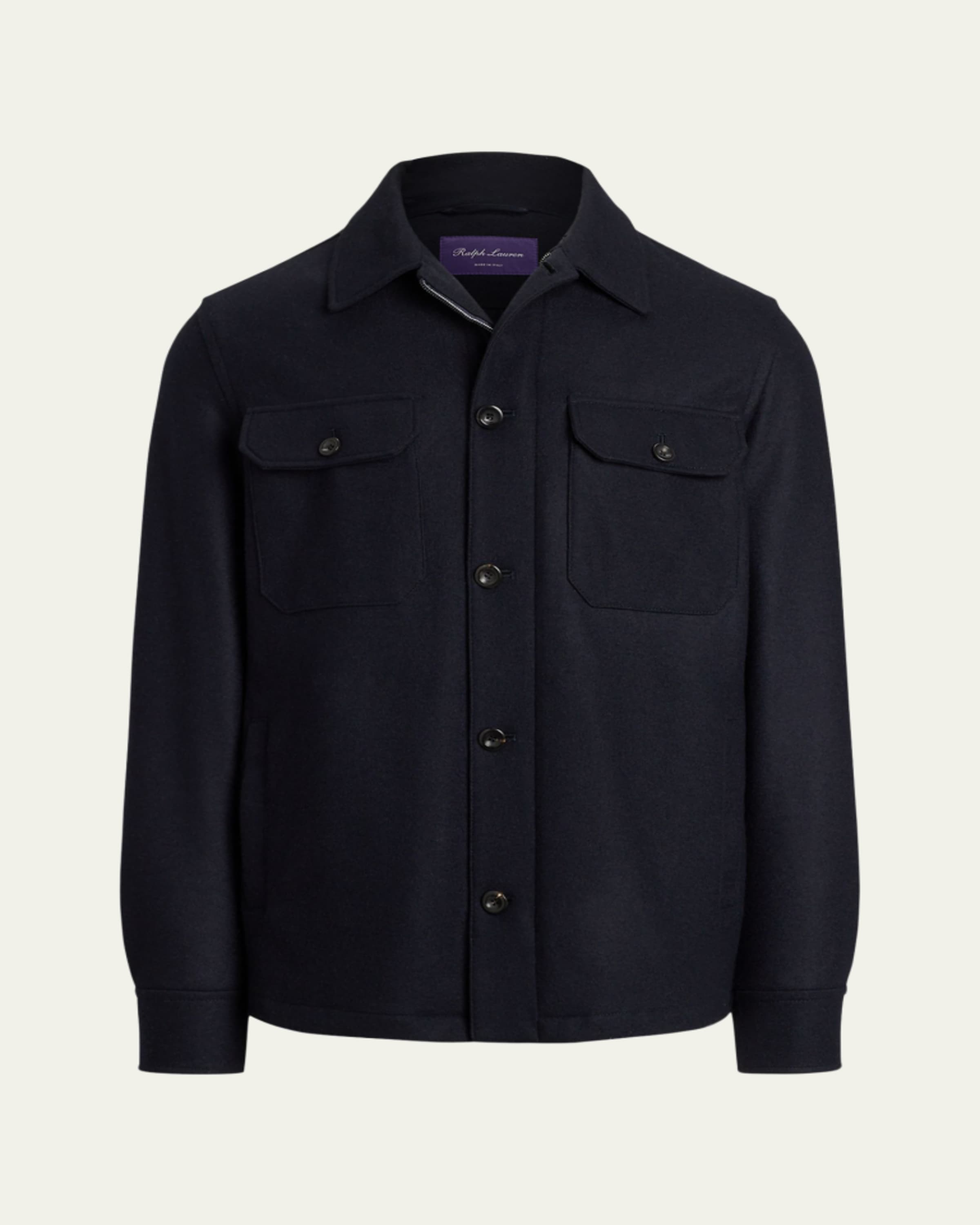 Ralph Lauren Purple Label Suede Overshirt - Bergdorf Goodman
