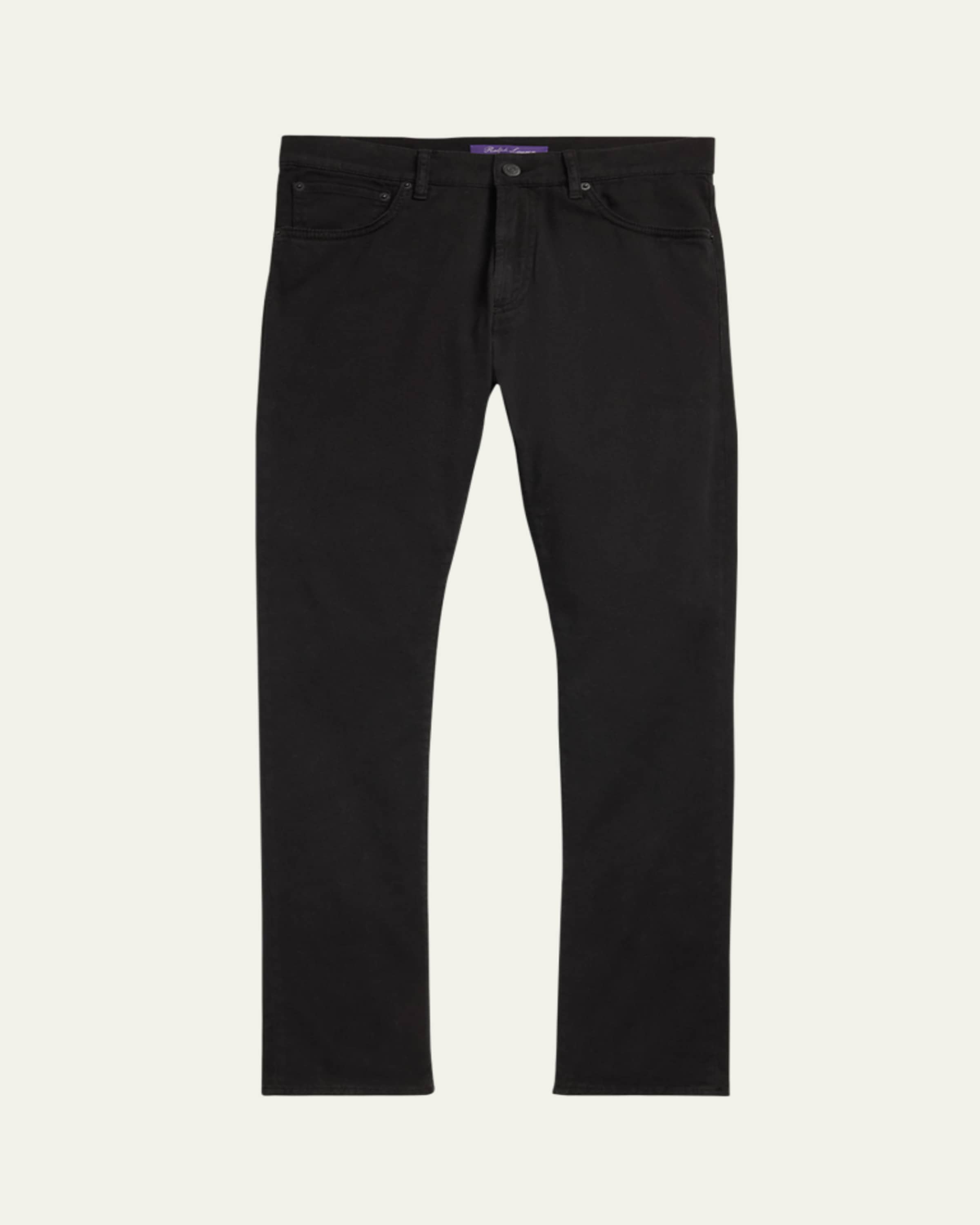 RALPH LAUREN PURPLE LABLE ブラック　シルクスラックス Ralph Lauren Purple Label Slim Fit Stretch Twill Pant - Bergdorf