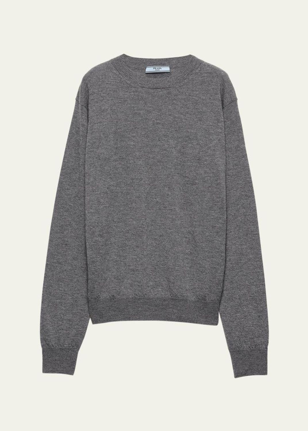 Prada Short-Sleeve Cashmere Crop Sweater - Bergdorf Goodman
