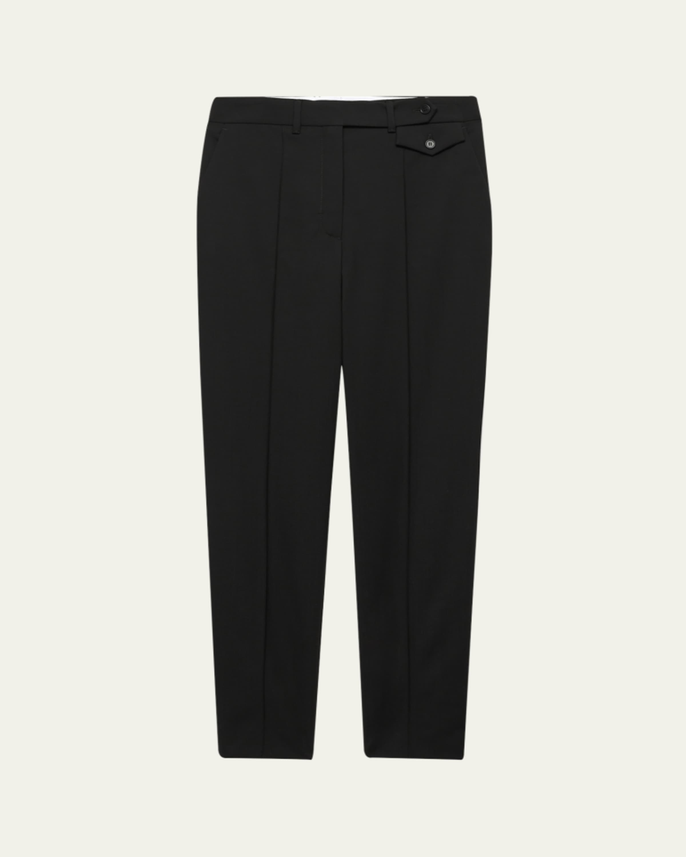 Prada Silk Straight-Leg Pull-On Pants - Bergdorf Goodman