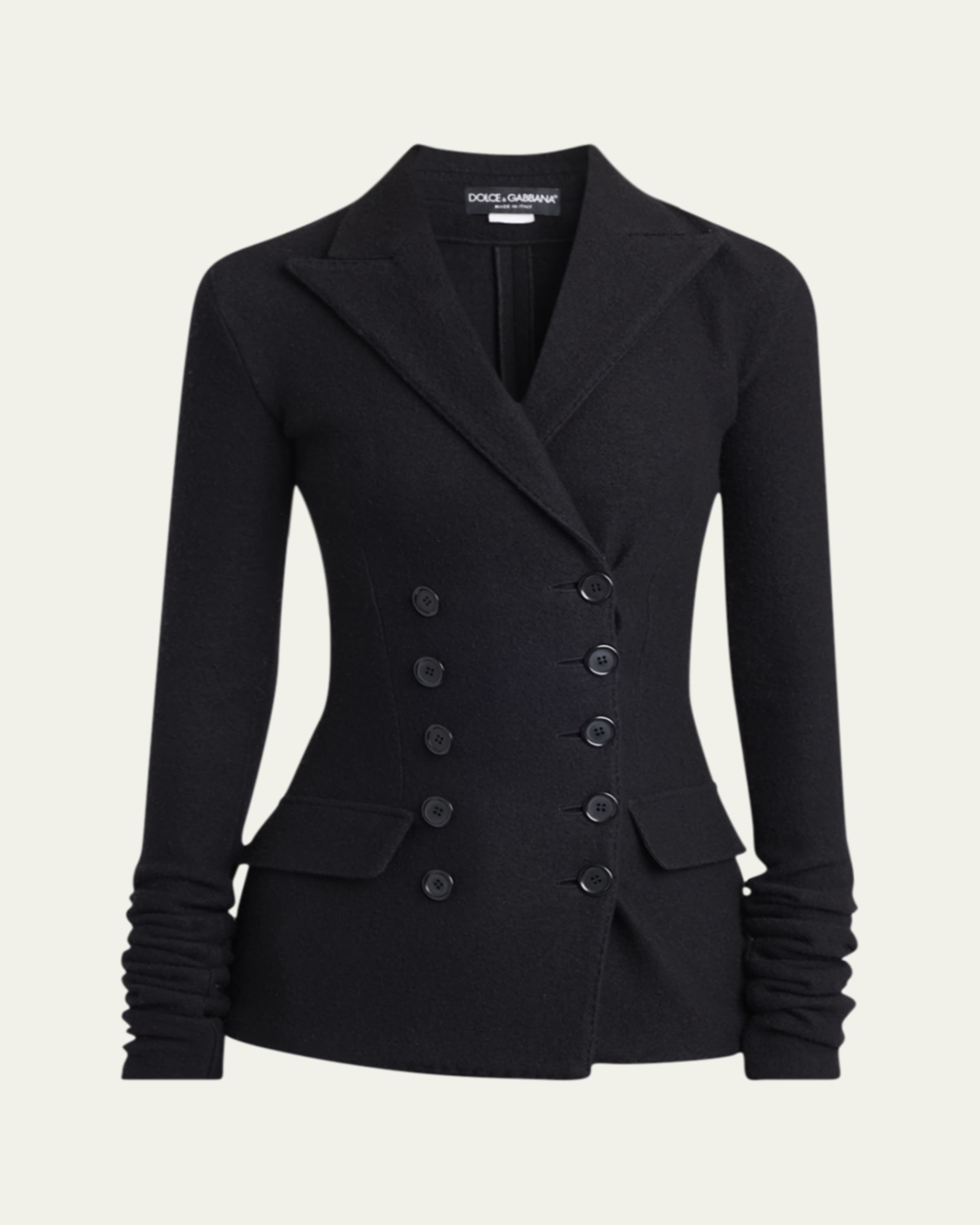 Dolce&Gabbana Fitted Double-Breasted Wool Blazer - Bergdorf Goodman
