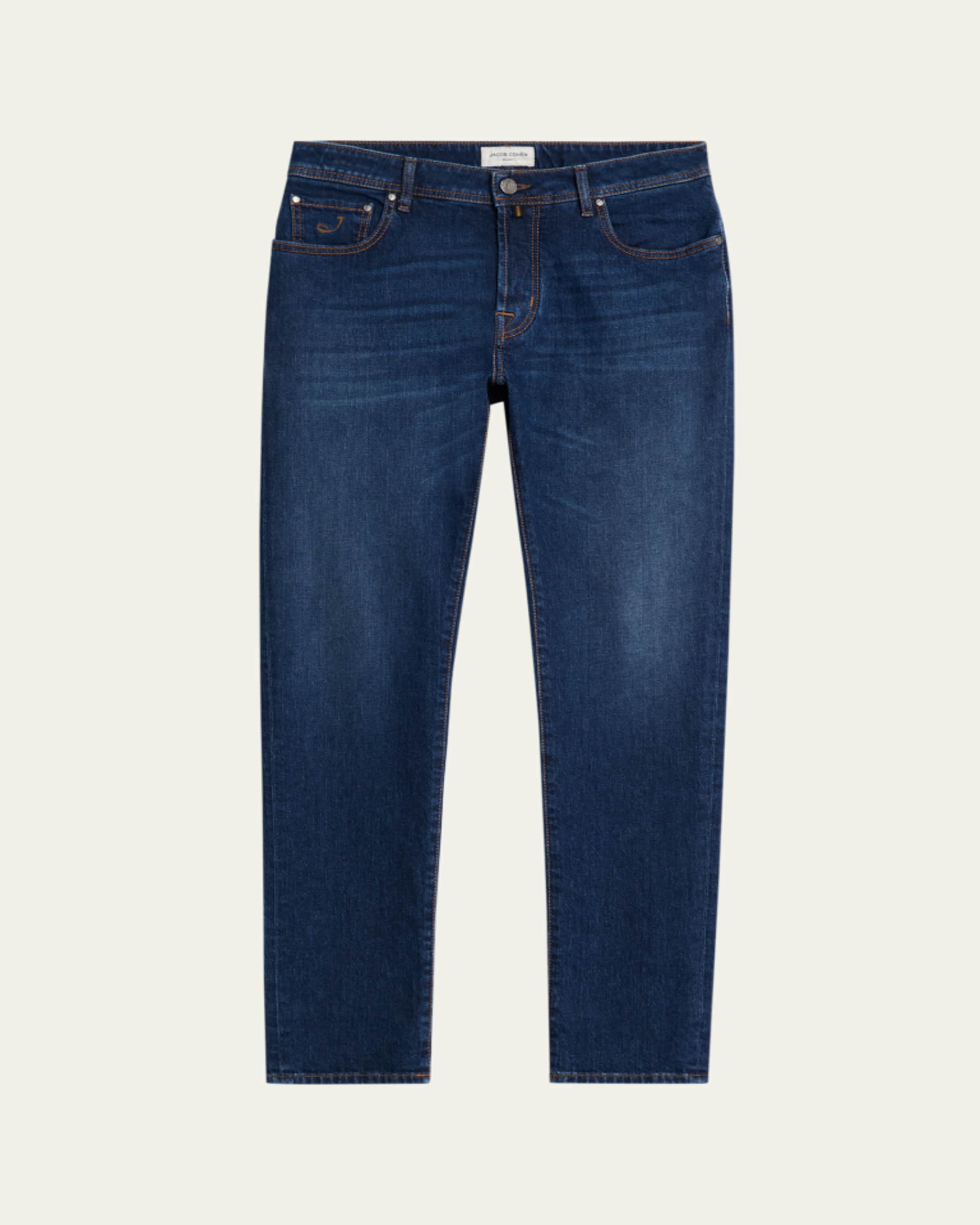 Jacob Cohen Men's Bard Overdyed Dark Blue Denim Slim Fit Jeans