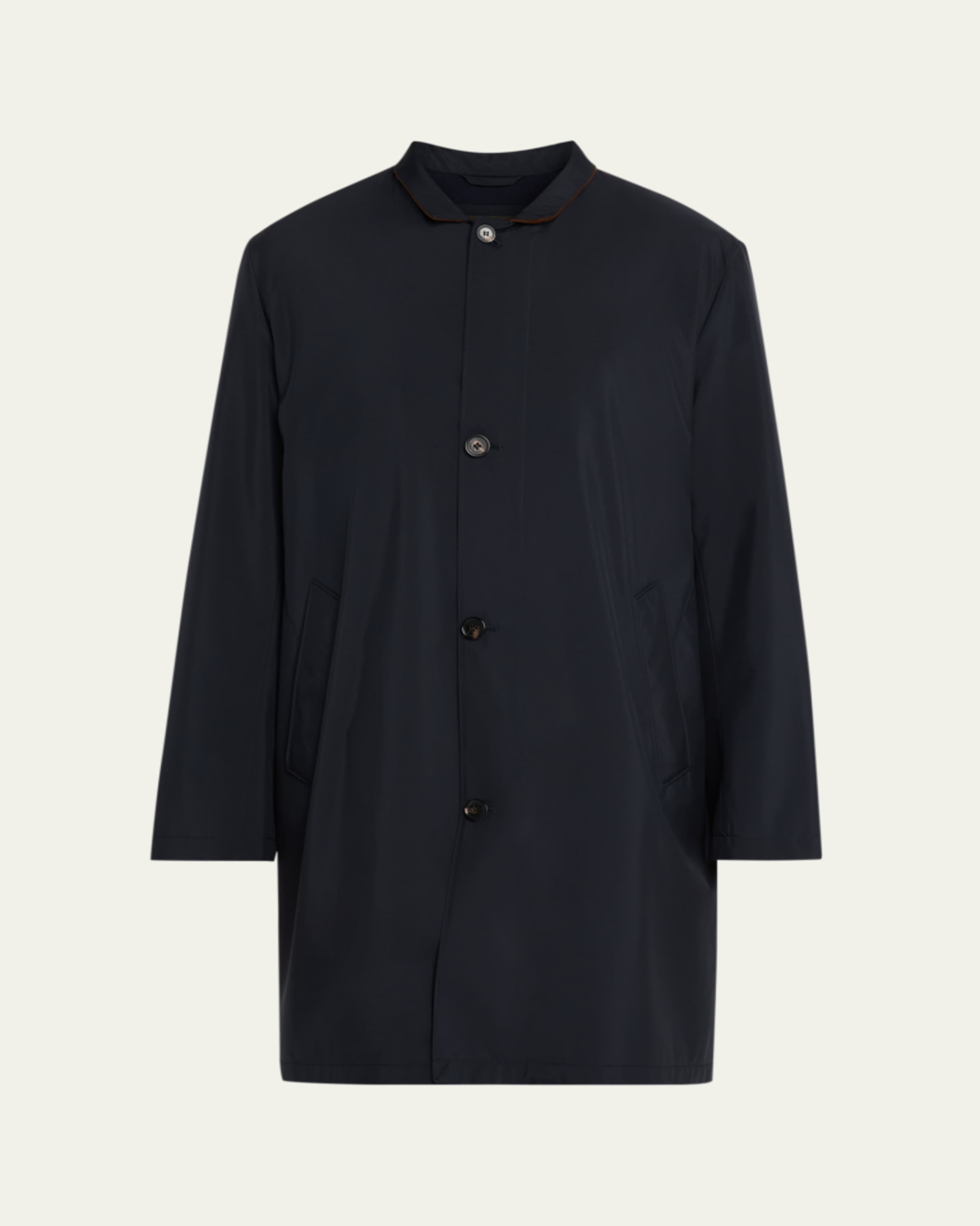 Loro Piana Men's Javier Double Knit Cashmere Rain Overcoat