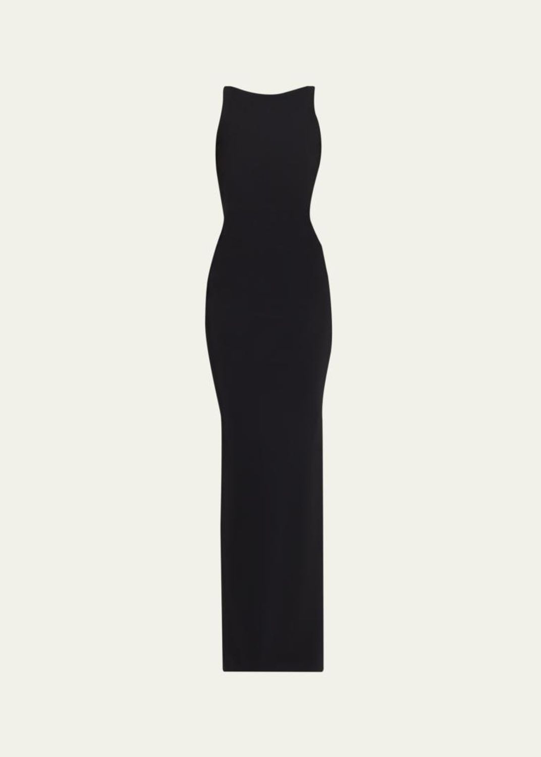 chiara boni la petite robe sleeveless halter ruched dress Side Gown with Asymmetric Ruffle Halter neck