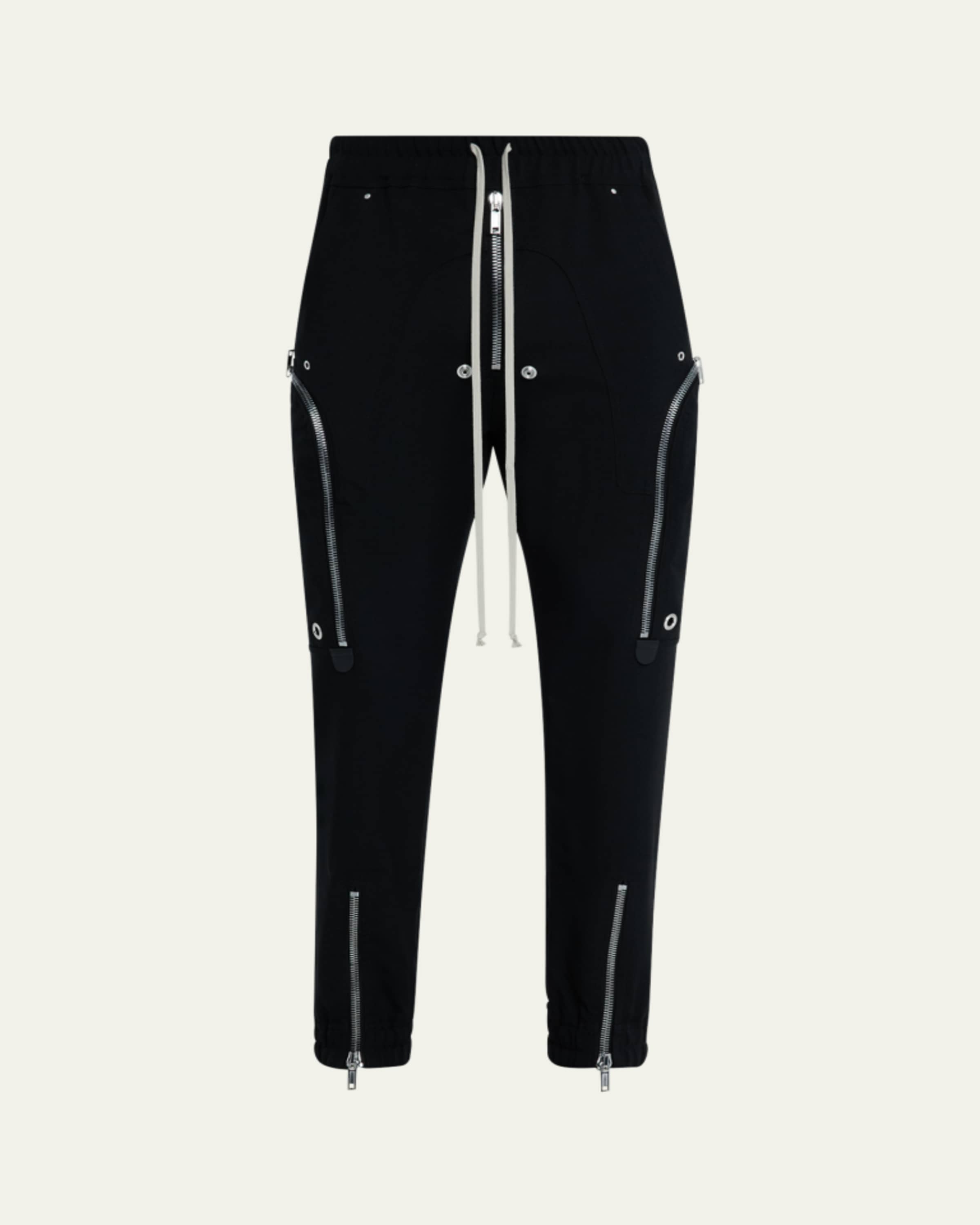Rick Owens Men's Bauhaus Heavy Cotton Poplin Cargo Trousers