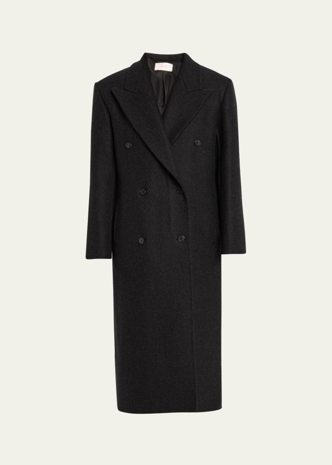 Prada Long Wool Coat with Pearl Buttons - Bergdorf Goodman