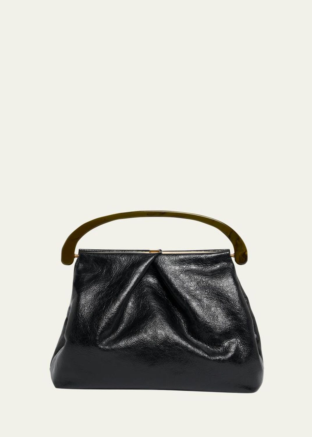 Dries Van Noten Arc Small Mixed Leather Whipstitch Crossbody Bag